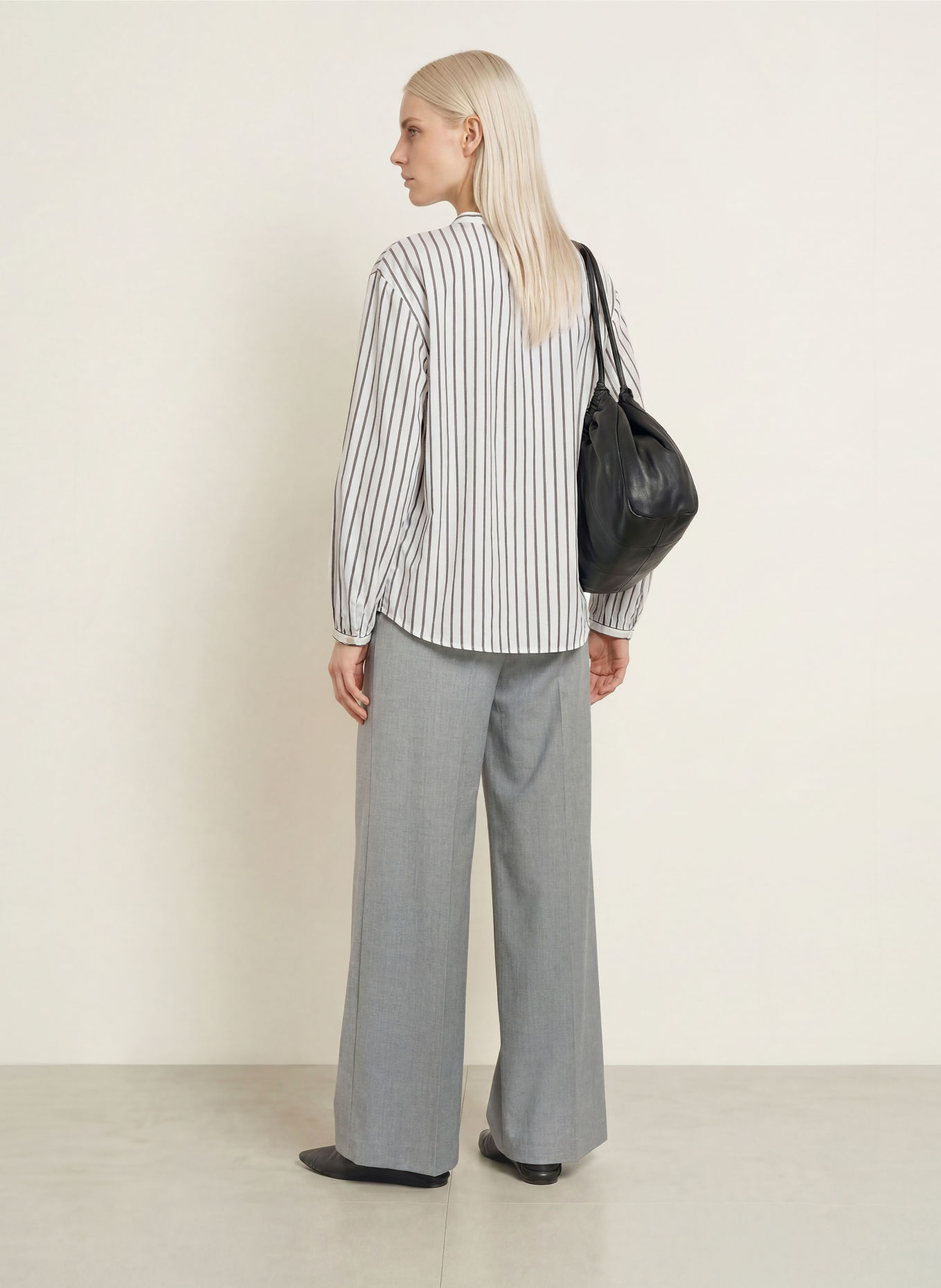 Marc O'Polo Chemisier: BLANC / TAUPE / GRIS FONCÉ