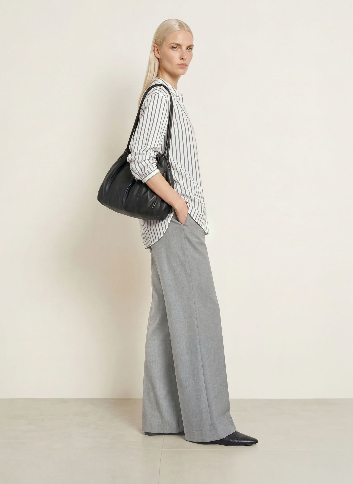 Marc O'Polo Chemisier: BLANC / TAUPE / GRIS FONCÉ