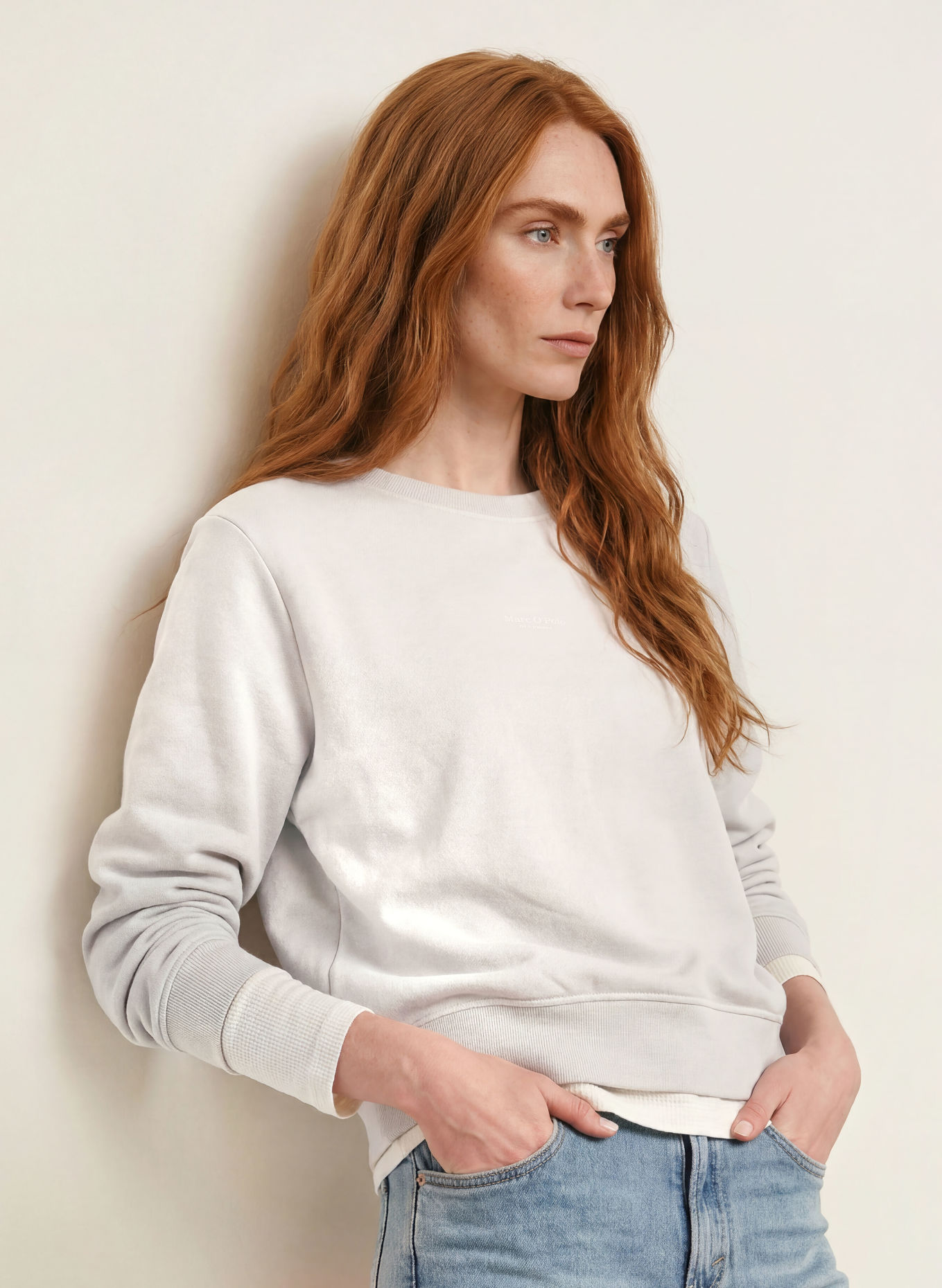 Marc O'Polo Sweatshirt: BEIGE