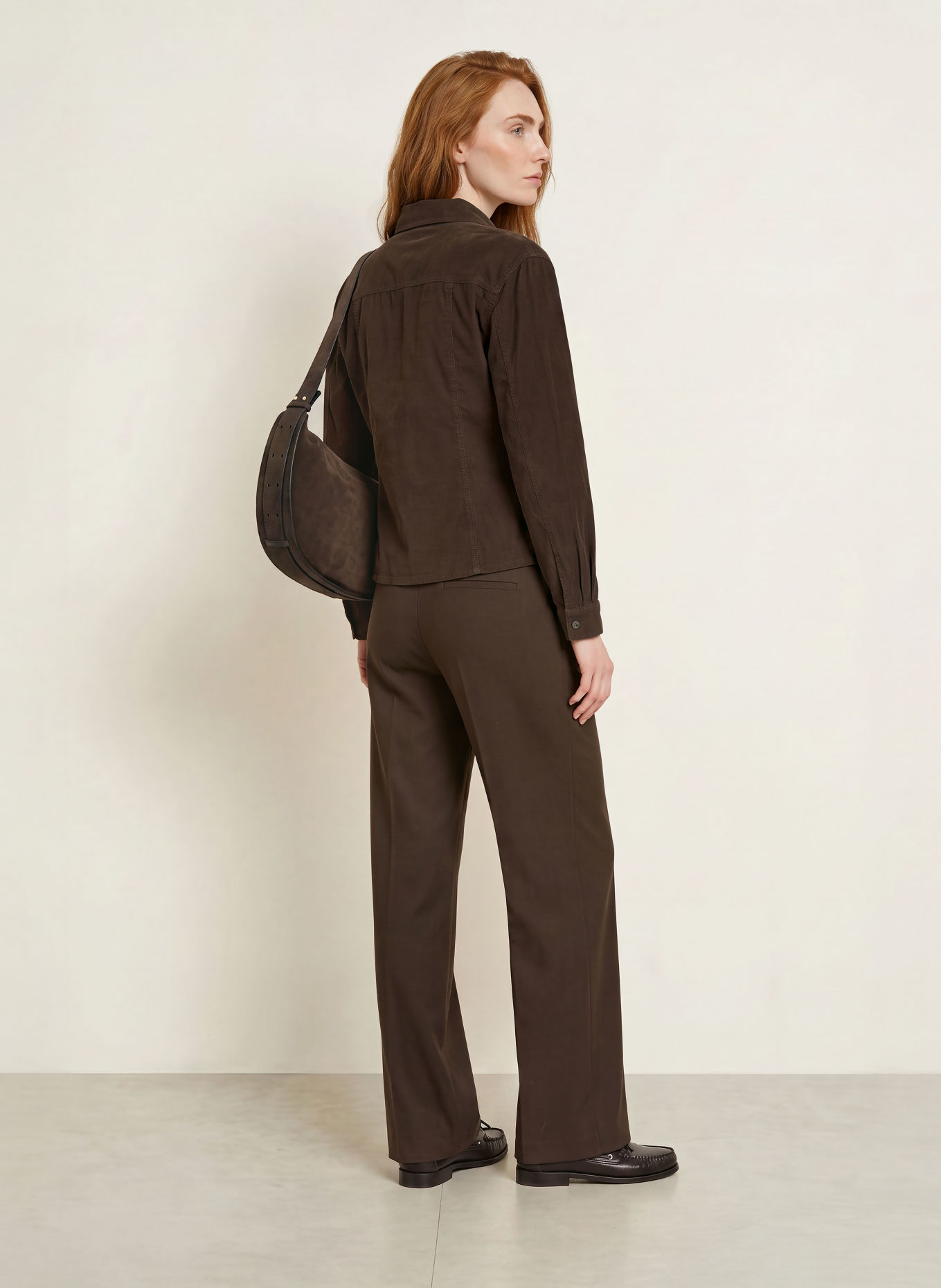 Marc O'Polo Overhemdblouse van corduroy: MARRON FONCÉ