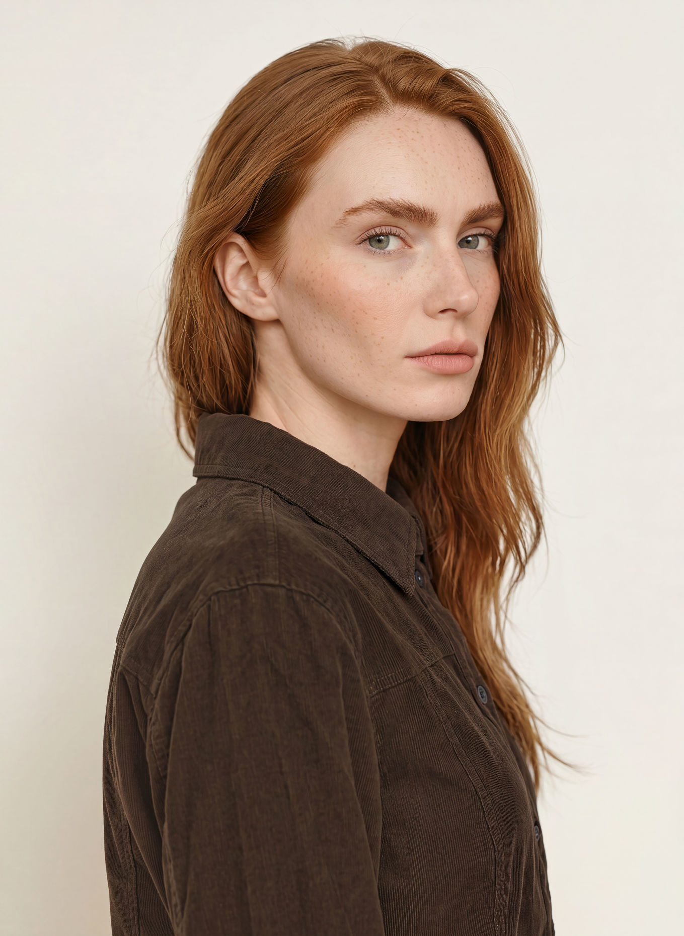 Marc O'Polo Overhemdblouse van corduroy: MARRON FONCÉ