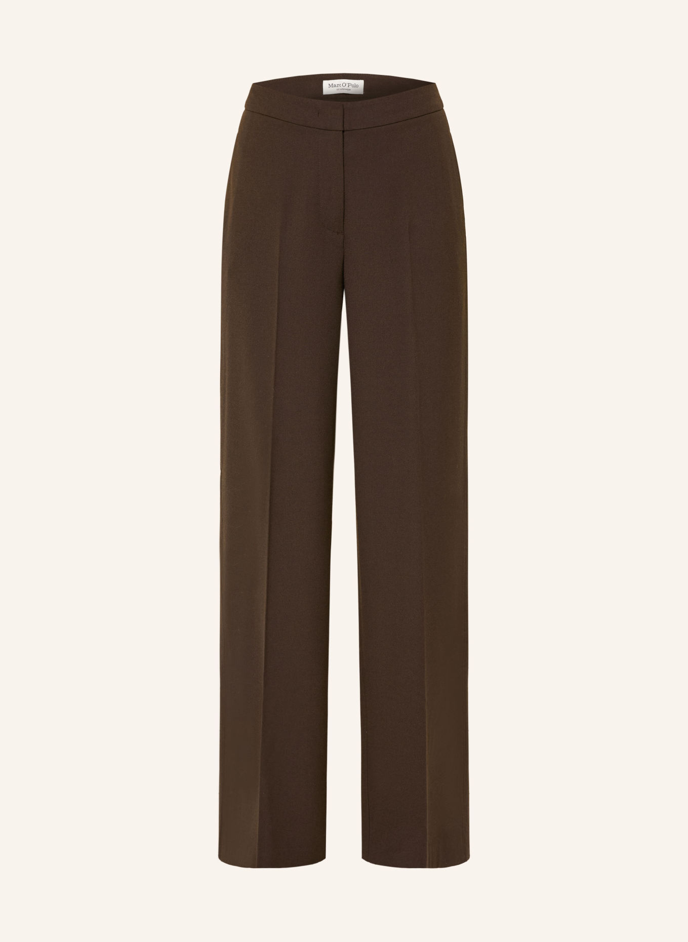 Marc O'Polo Wide-leg trousers: DARK BROWN