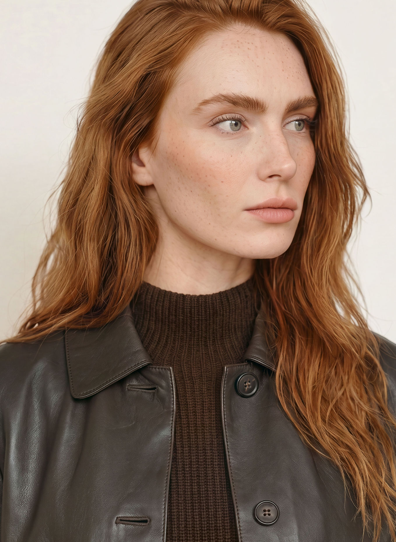 Marc O'Polo Leder-Overjacket: DUNKELBRAUN