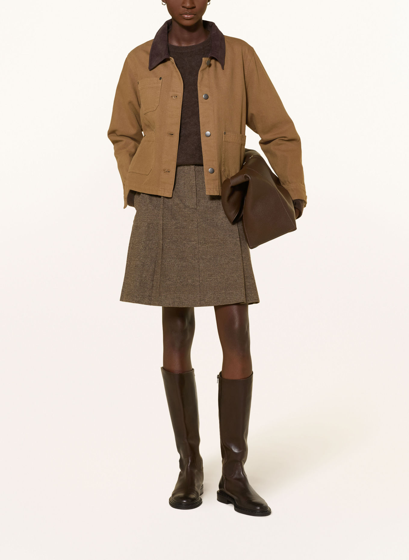 Marc O'Polo Pleated skirt: BROWN