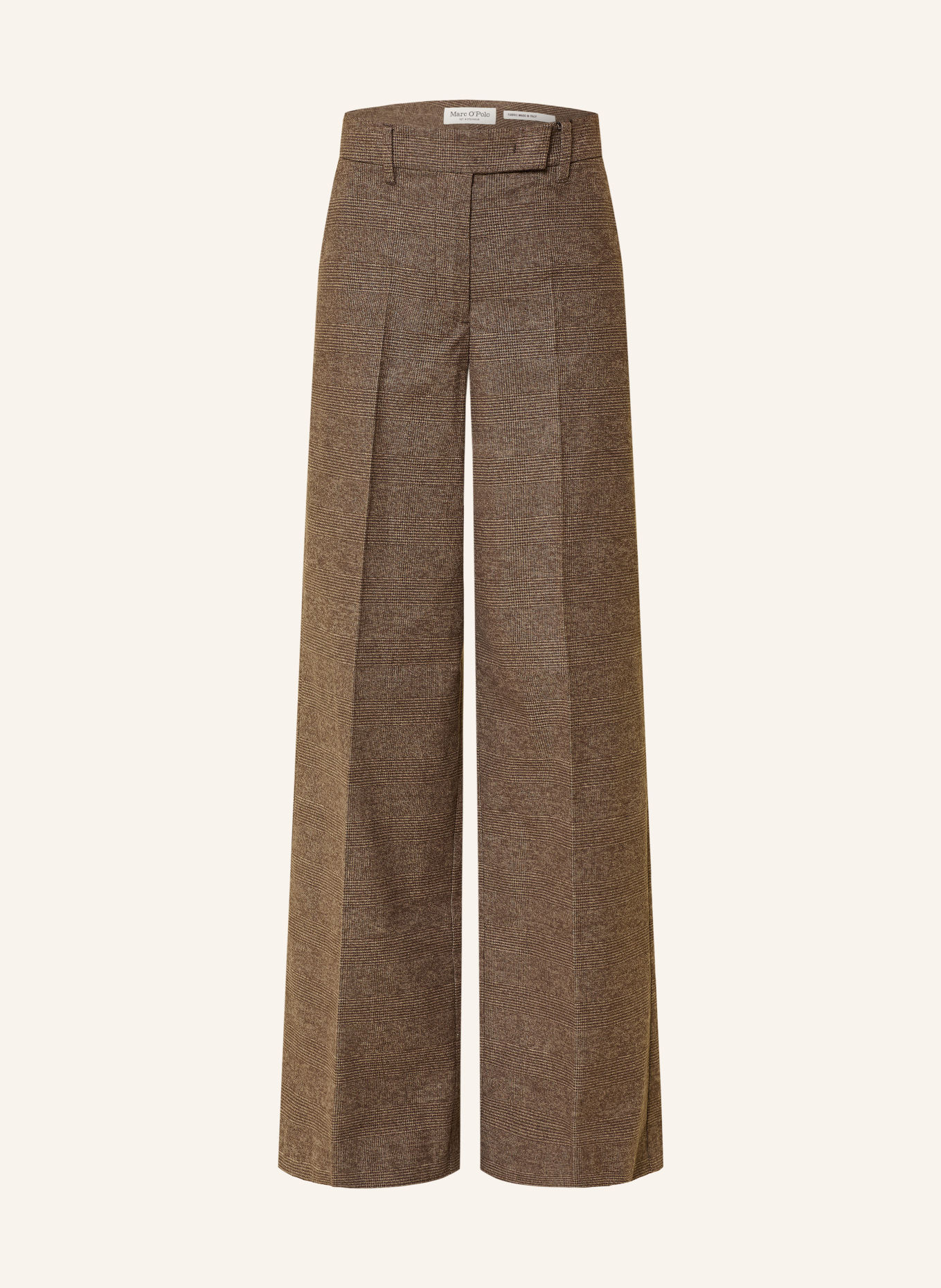 Marc O'Polo Pantalon palazzo en flanelle: MARRON