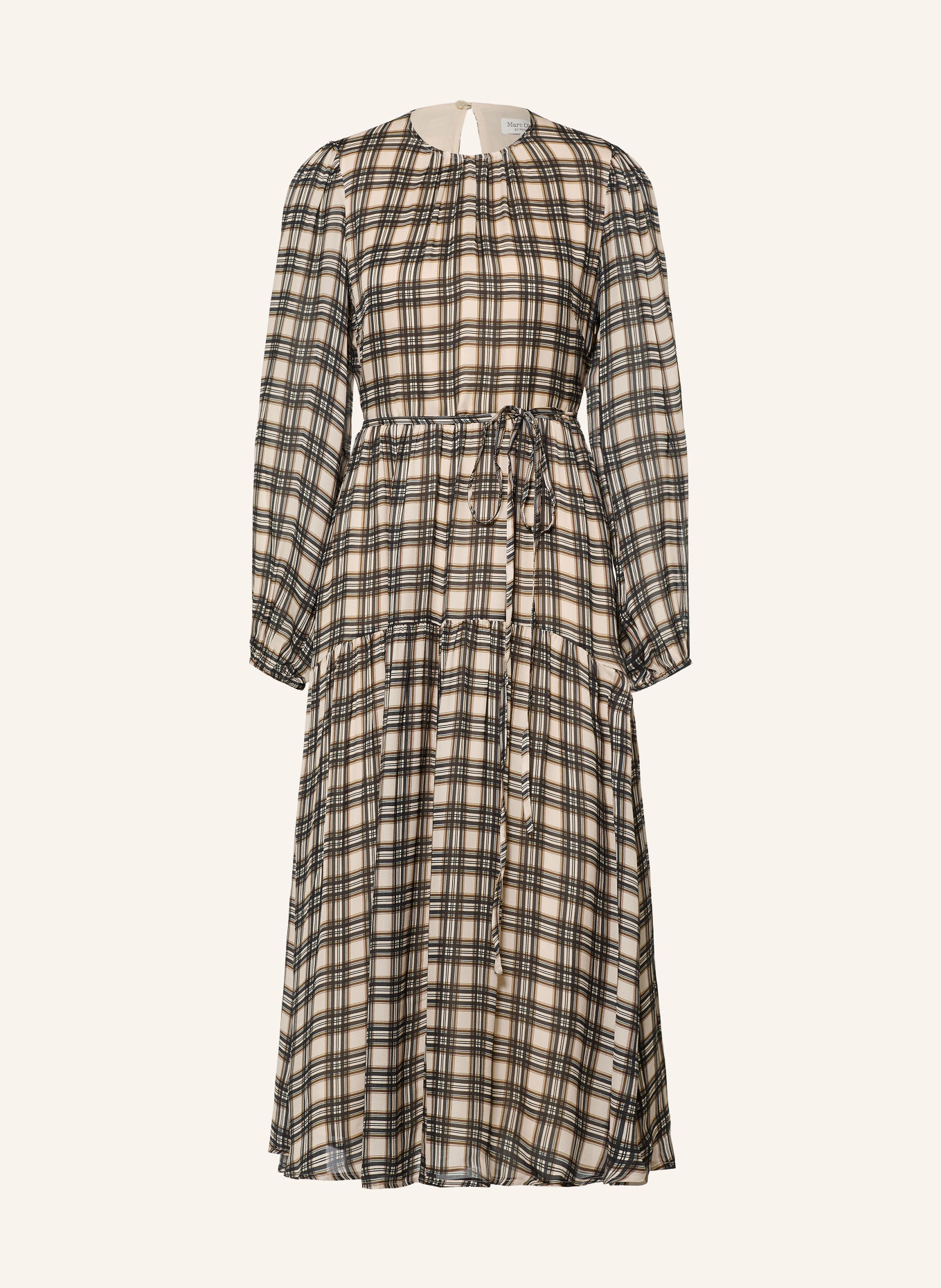 Marc O'Polo Kleid: CREME / DUNKELBRAUN / PETROL