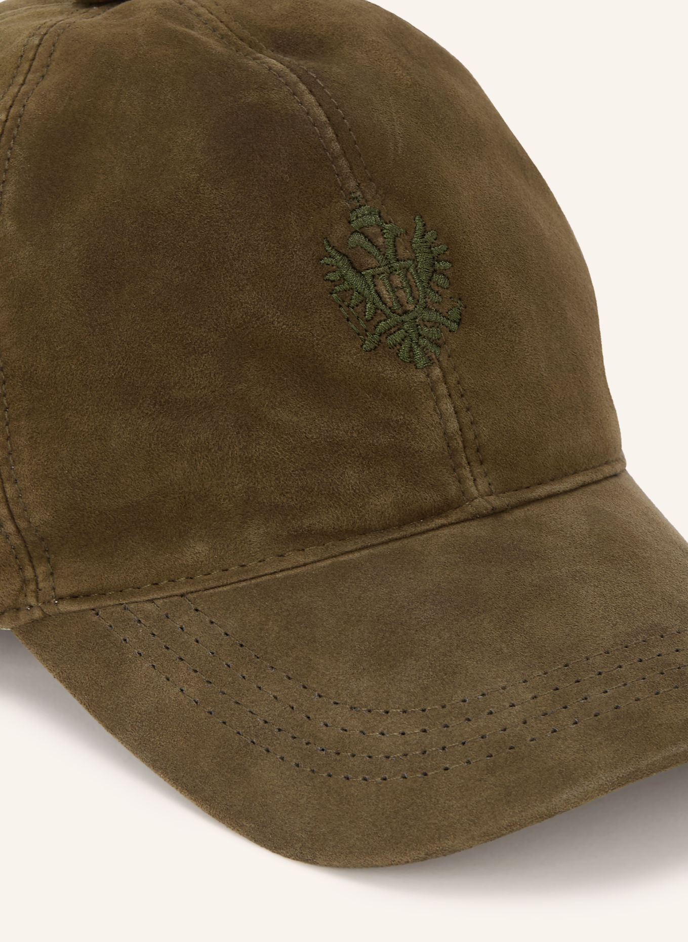 HABSBURG Leather Cap: OLIVE