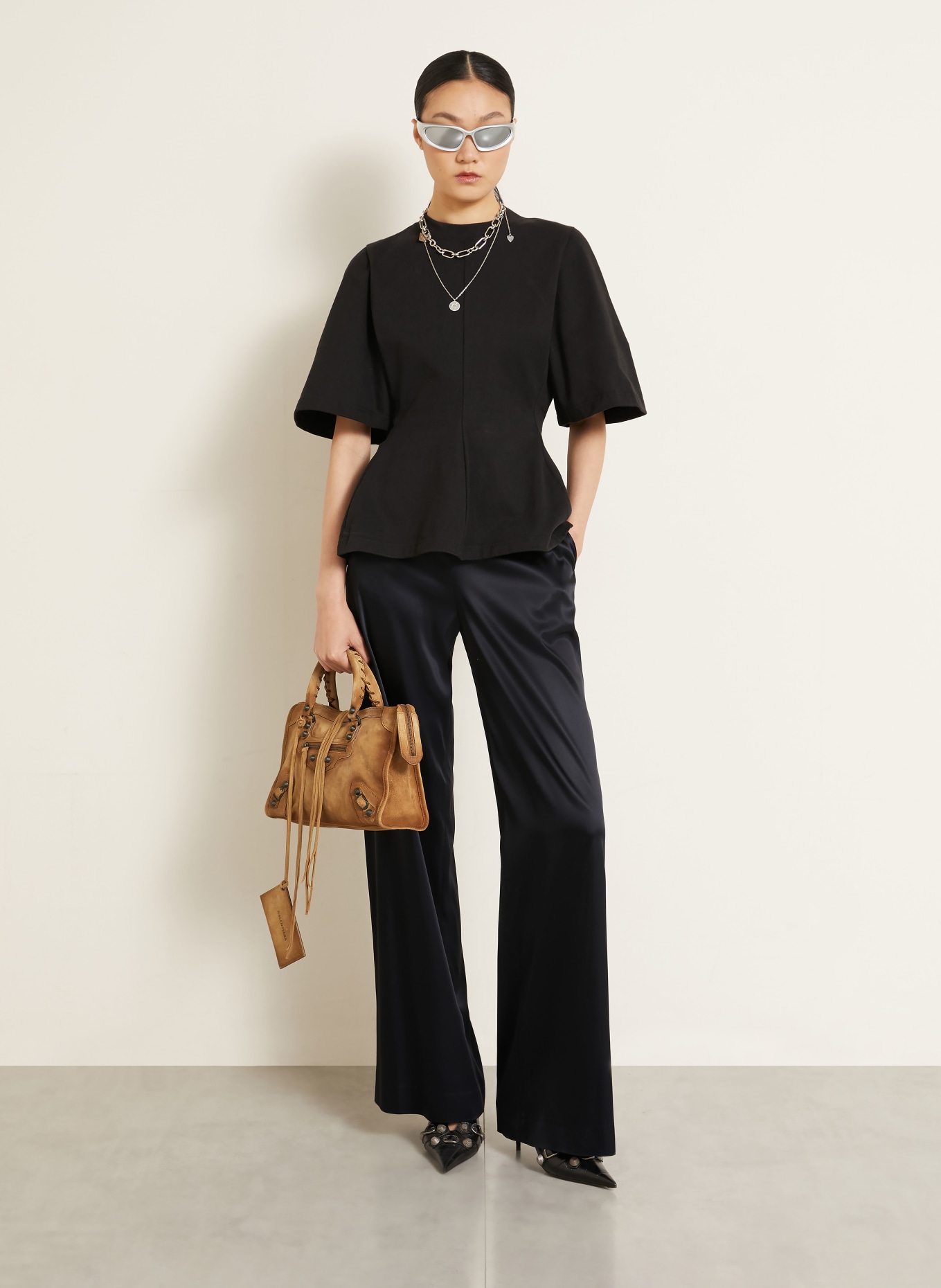 BALENCIAGA LE CITY BAG SMALL Handbag: COGNAC / BLACK