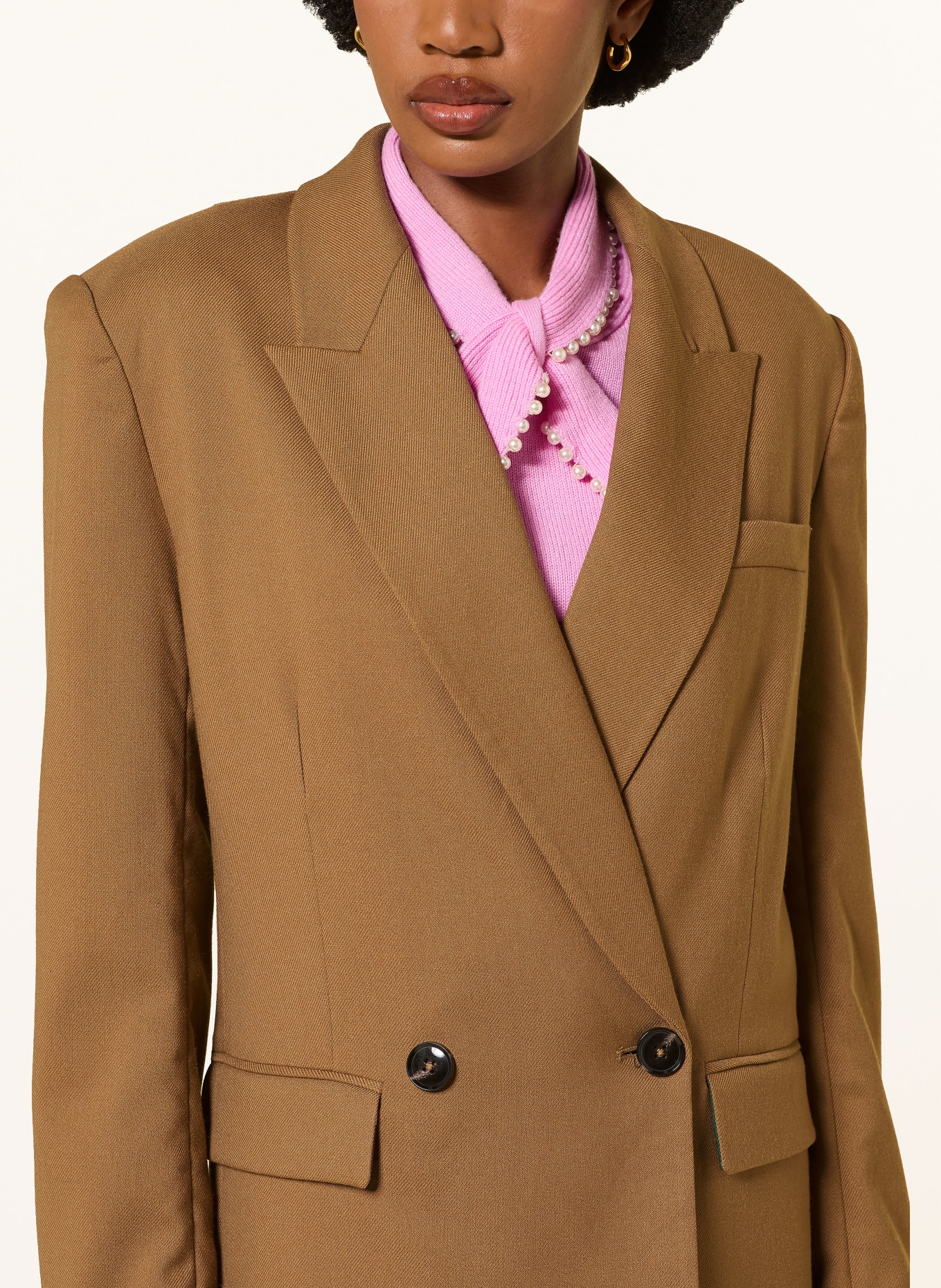 ESSENTIEL ANTWERP Oversized-Blazer KENDRA: COGNAC