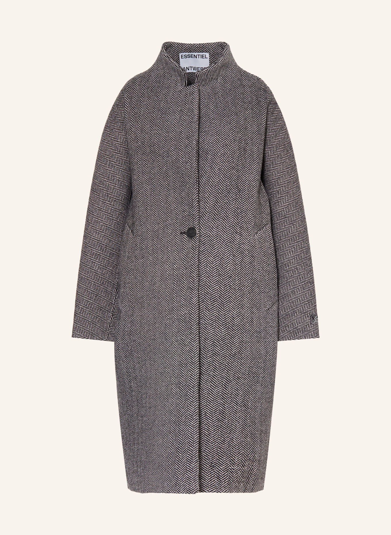 ESSENTIEL ANTWERP Oversized-Mantel KABALA: DUNKELGRAU / HELLGRAU
