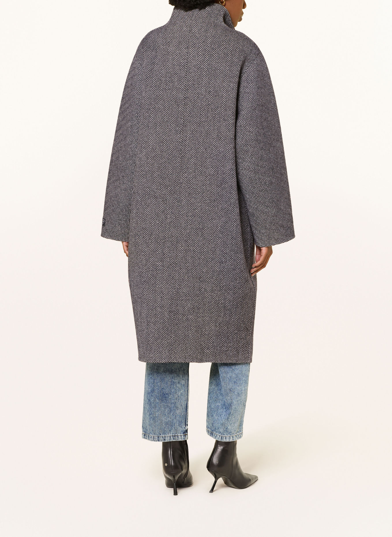 ESSENTIEL ANTWERP Oversized-Mantel KABALA: DUNKELGRAU / HELLGRAU