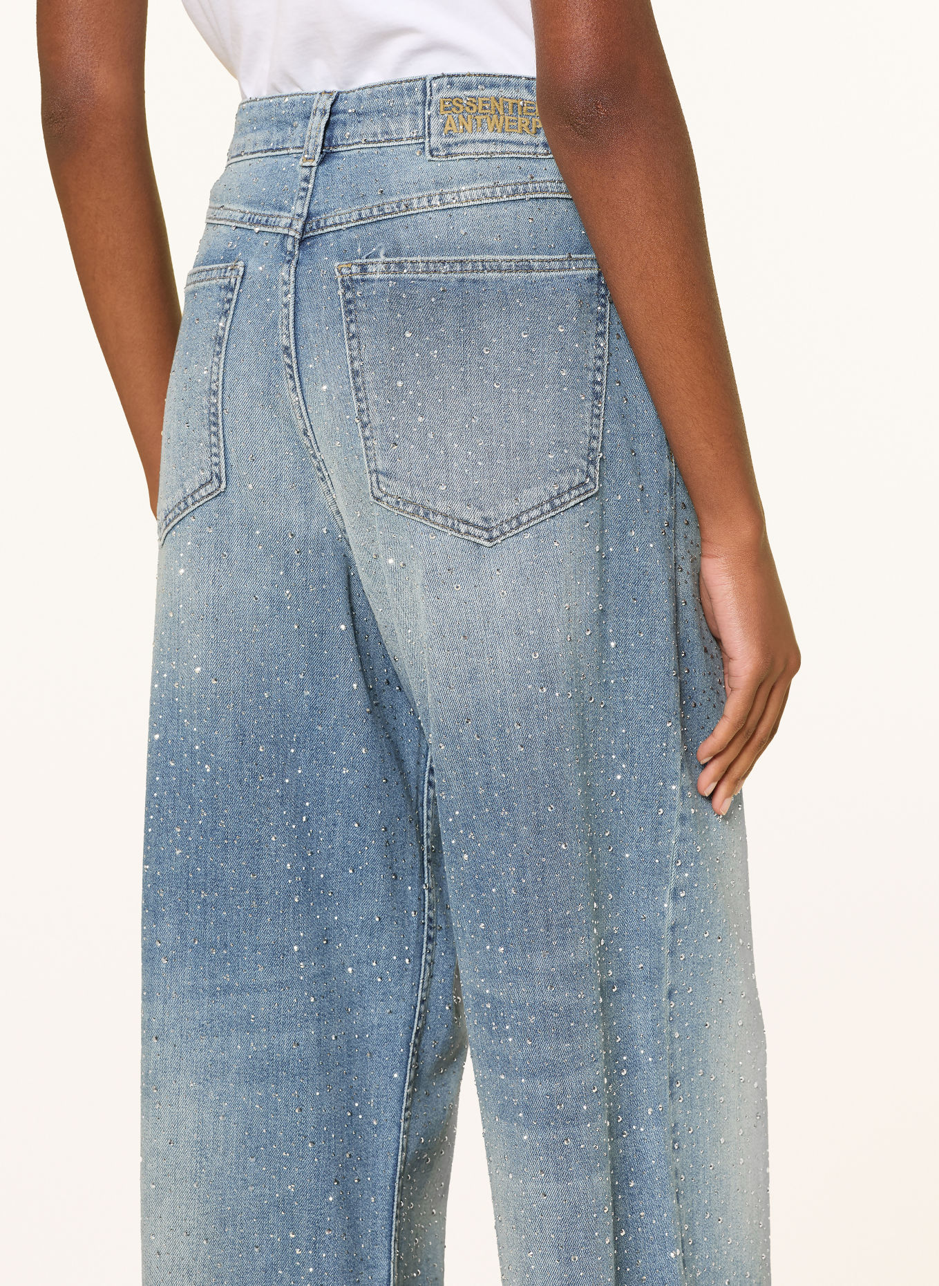 ESSENTIEL ANTWERP Wide Leg Jeans KACTUS mit Schmucksteinen: AA19 Azure Affair