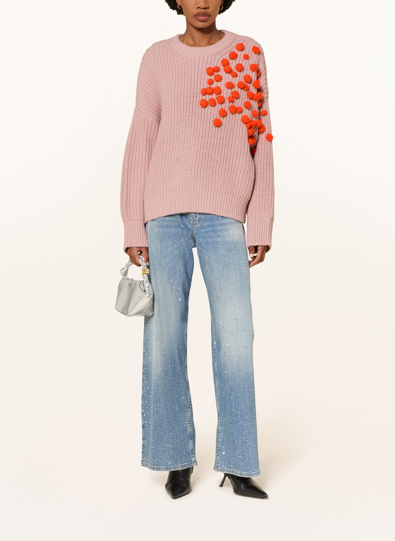 ESSENTIEL ANTWERP Pullover KOSTAR: ROSÉ / NEONORANGE