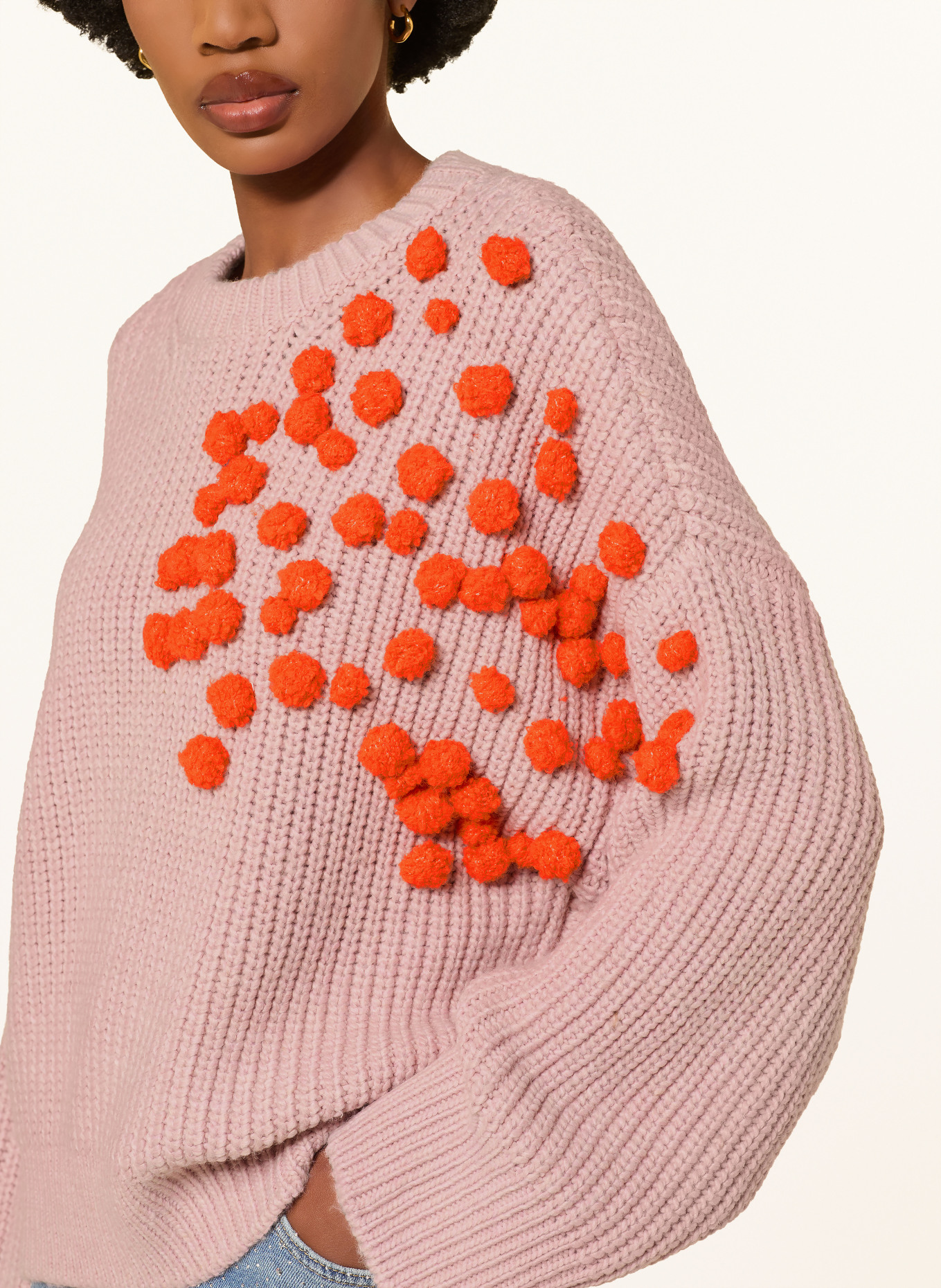 ESSENTIEL ANTWERP Pullover KOSTAR: ROSÉ / NEONORANGE