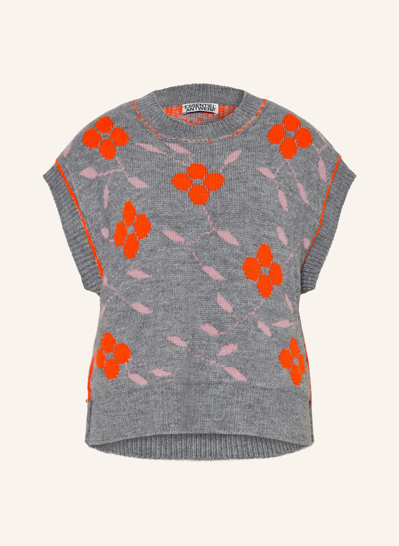 ESSENTIEL ANTWERP Spencer KARRE: GRIJS / ROSÉ / NEONORANJE