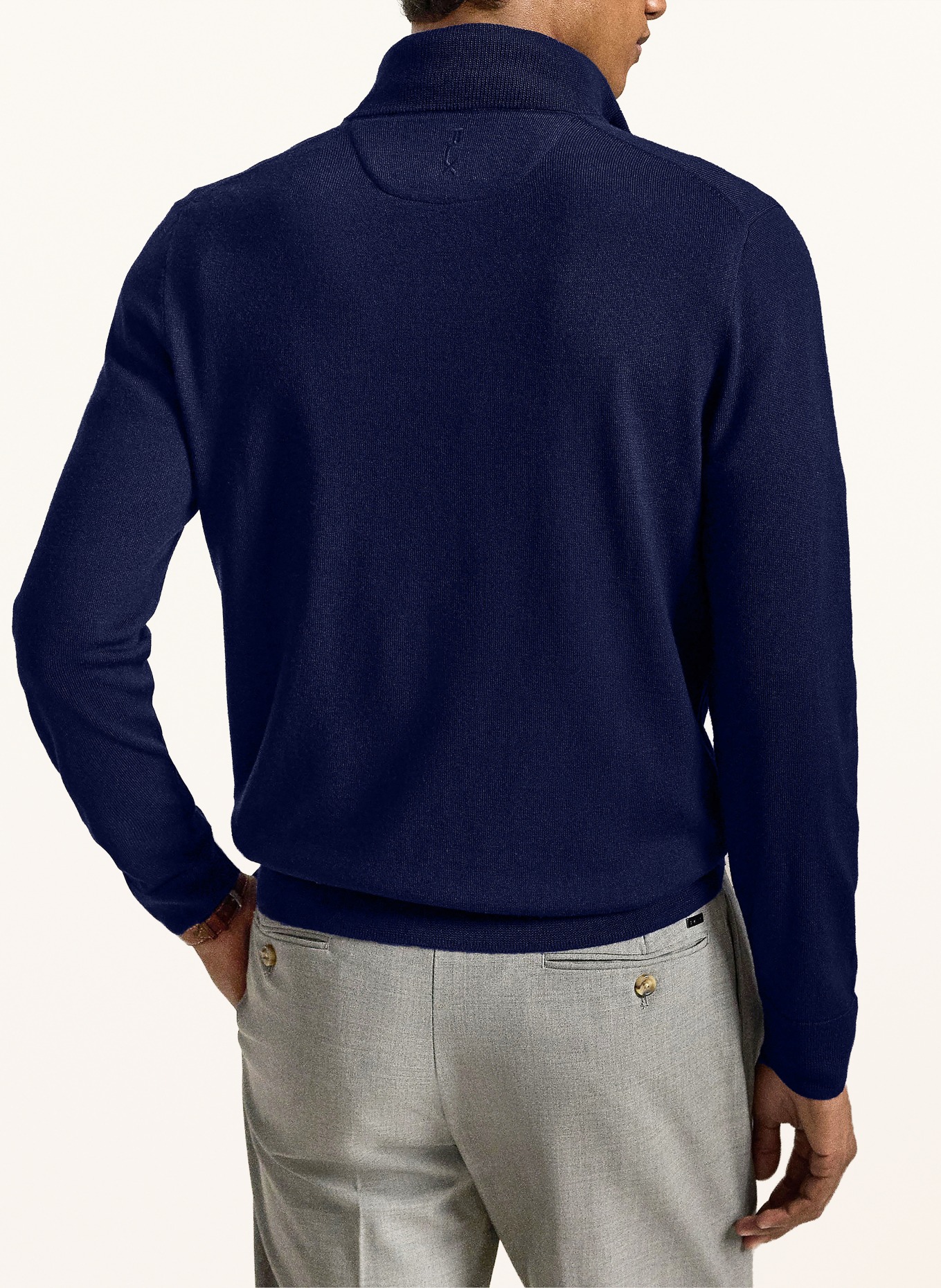 RLX RALPH LAUREN Merino wool half-zip sweater: DARK BLUE