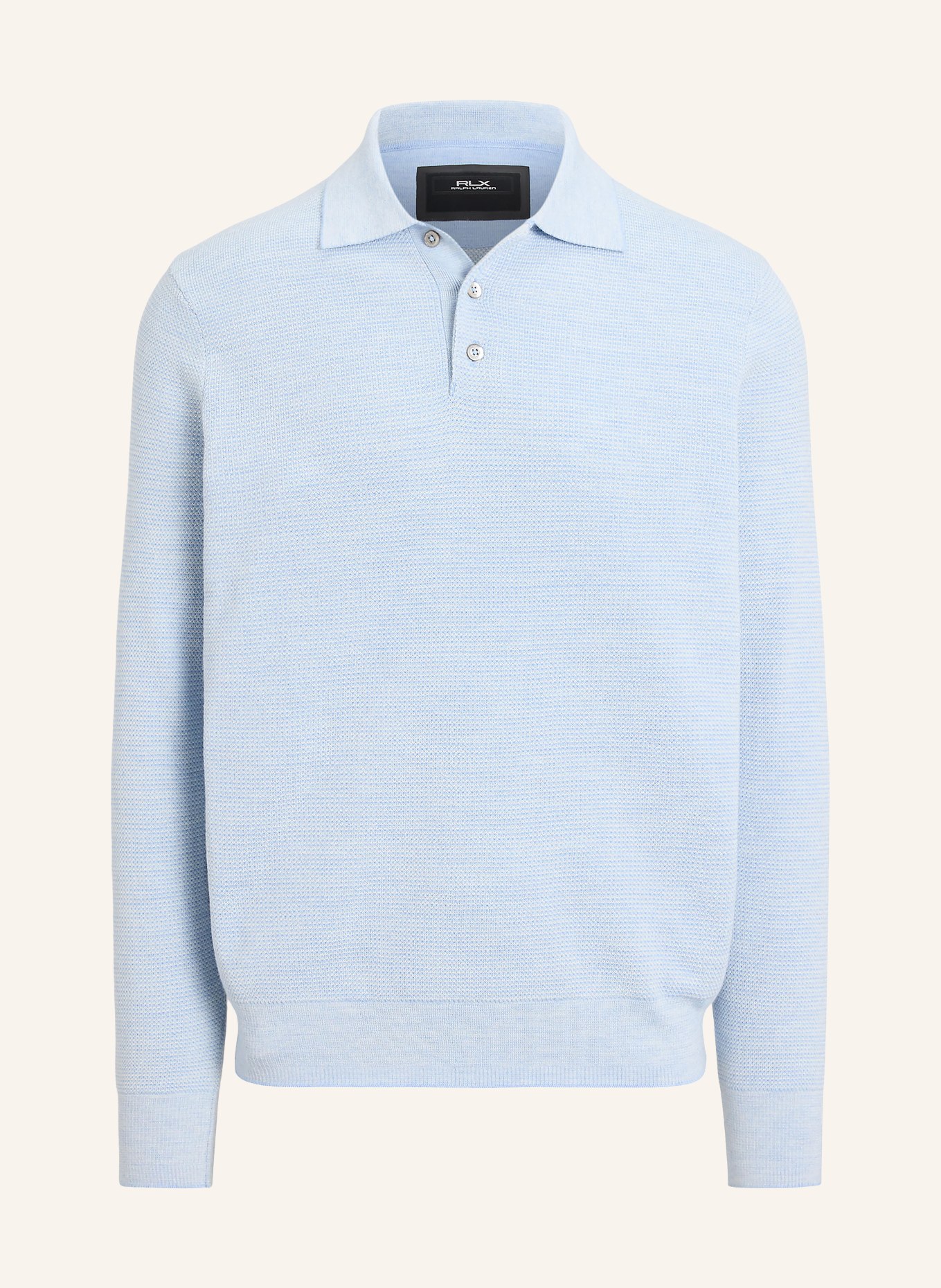 RLX RALPH LAUREN Funktions-Poloshirt mit Merinowolle: HELLBLAU