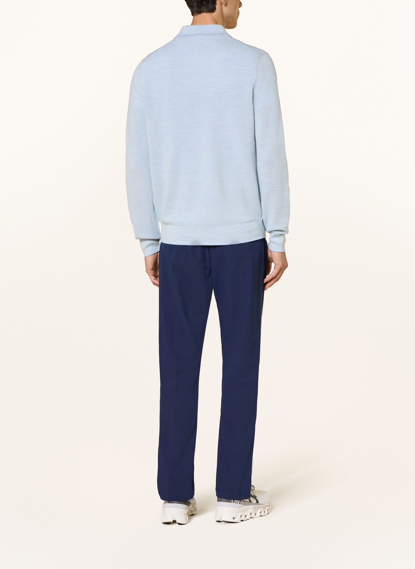 RLX RALPH LAUREN Funktions-Poloshirt mit Merinowolle: HELLBLAU