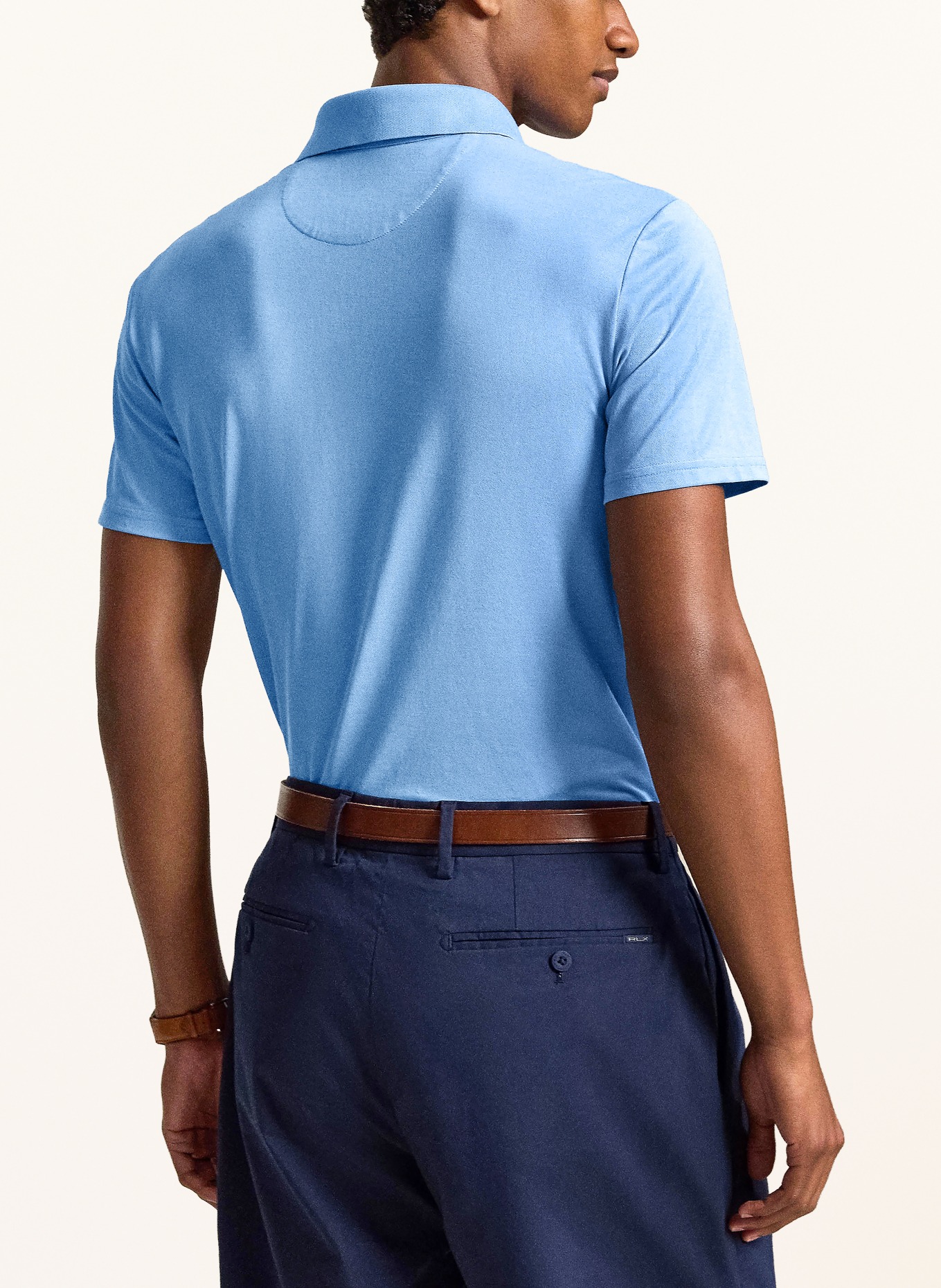 RLX RALPH LAUREN Piqué polo shirt: LIGHT BLUE / WHITE
