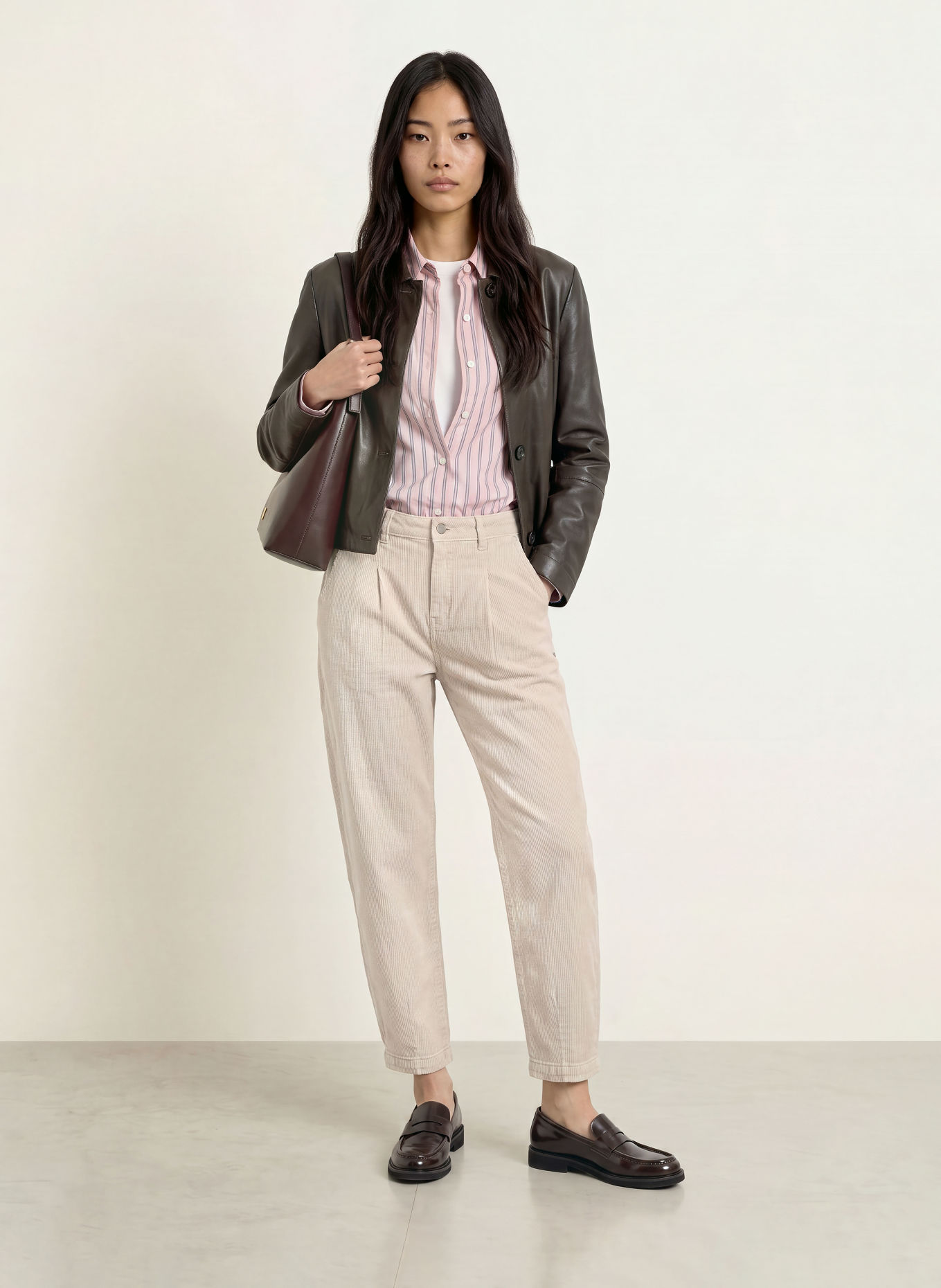 Buena Vista 7/8-Hose aus Cord: BEIGE