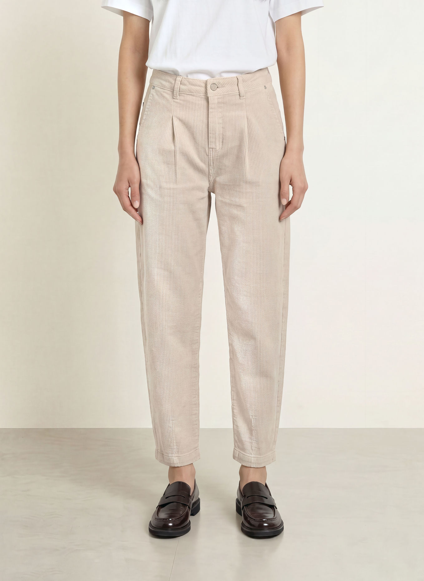 Buena Vista 7/8-Hose aus Cord: BEIGE
