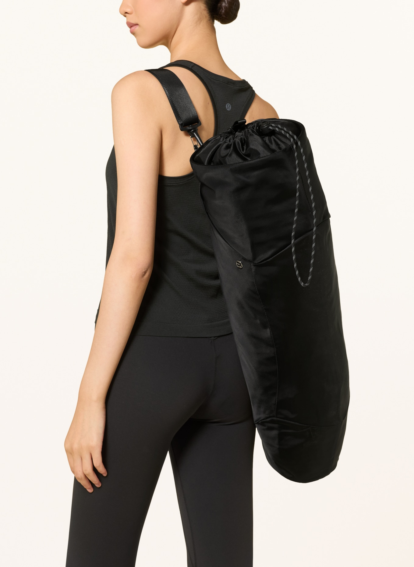 lululemon Sporttas ADJUSTABLE YOGA MAT BAG: ZWART / ZILVER