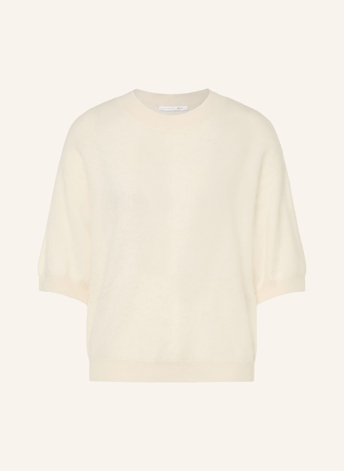 SAINTE MER Knit shirt with merino wool: ECRU