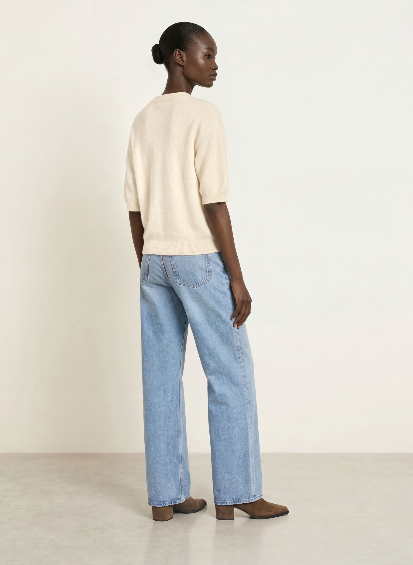 SAINTE MER Knit shirt with merino wool: ECRU