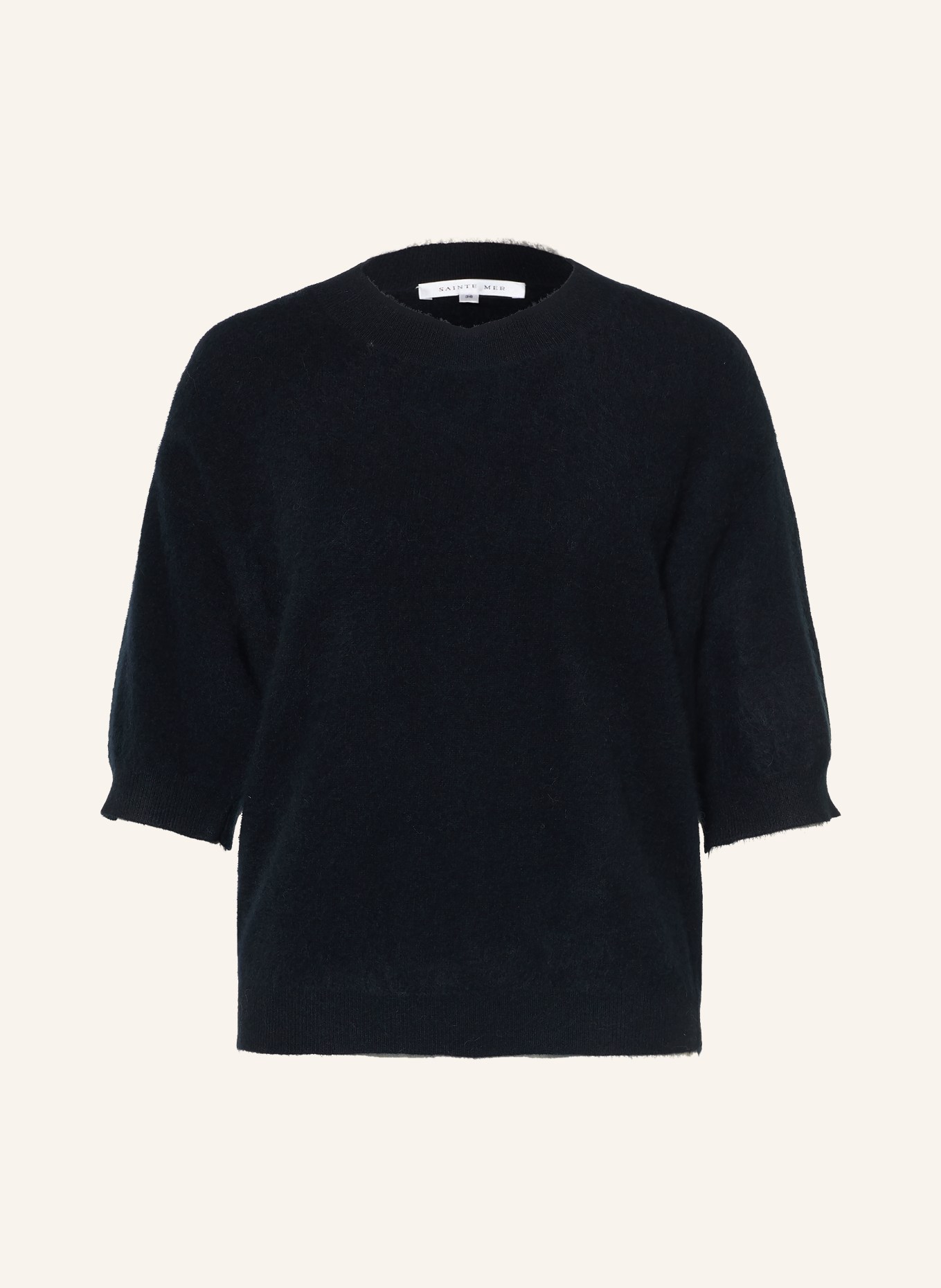 SAINTE MER Knit shirt with merino wool: BLACK