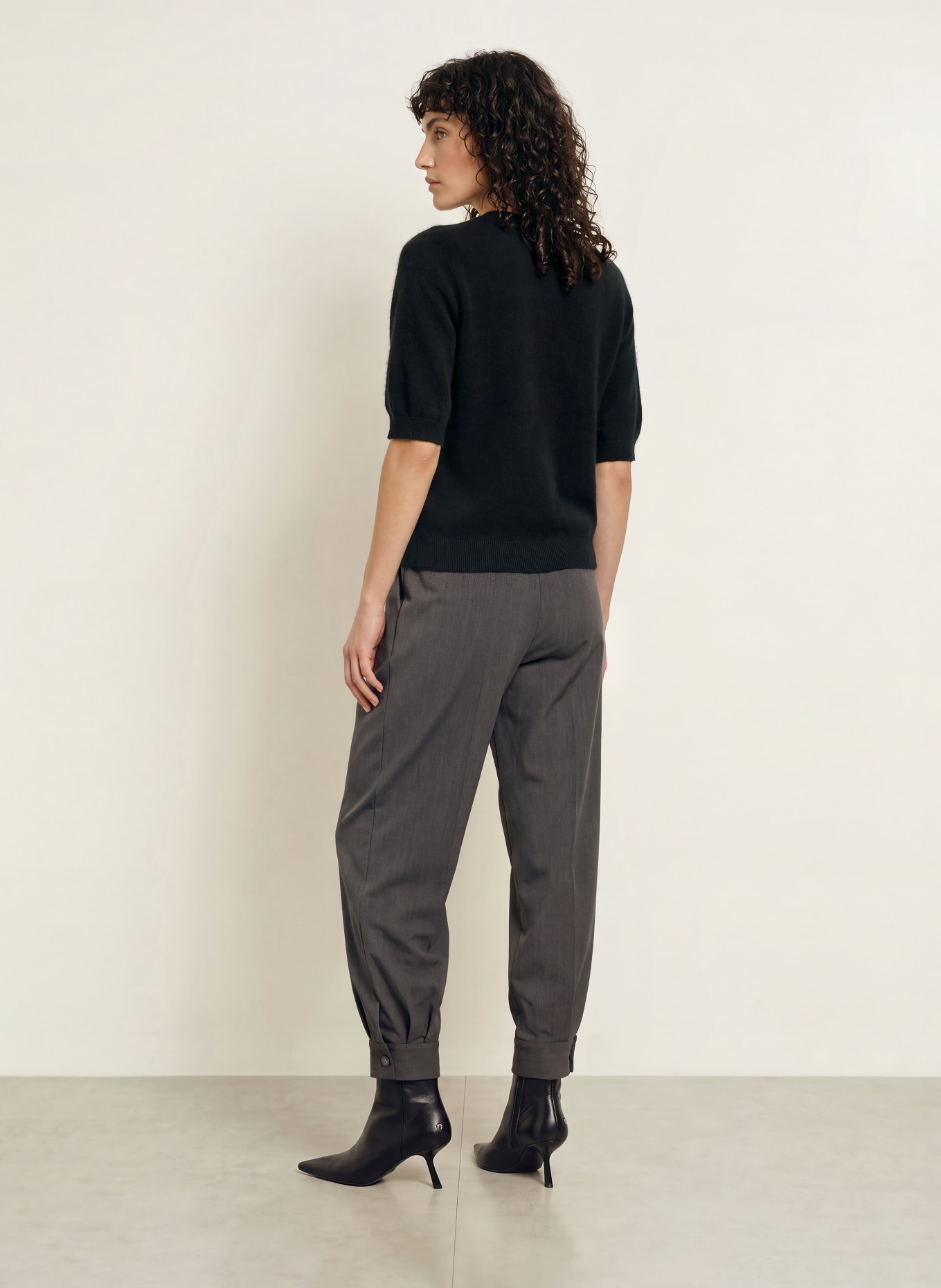 SAINTE MER Knit shirt with merino wool: BLACK