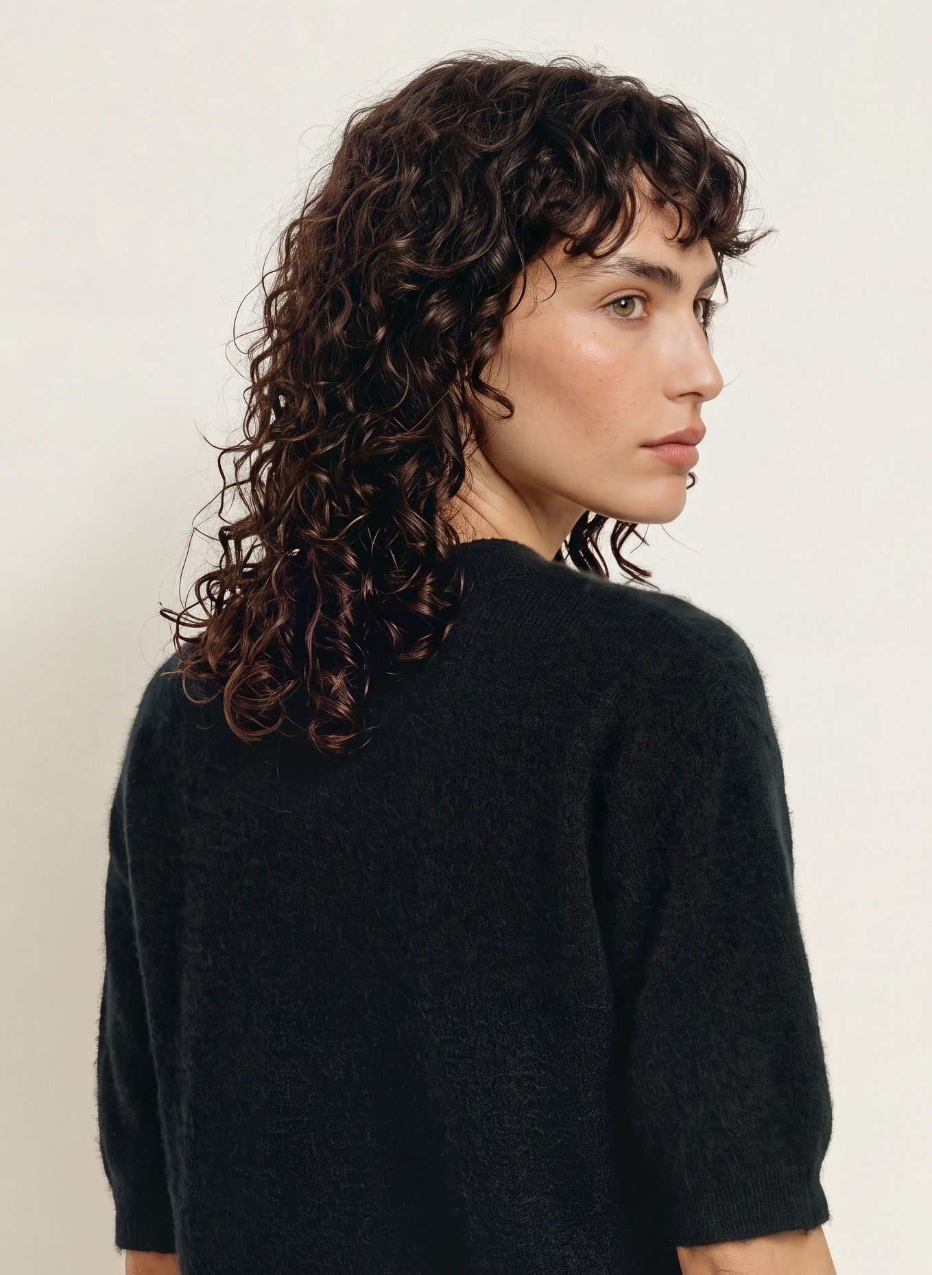 SAINTE MER Knit shirt with merino wool: BLACK