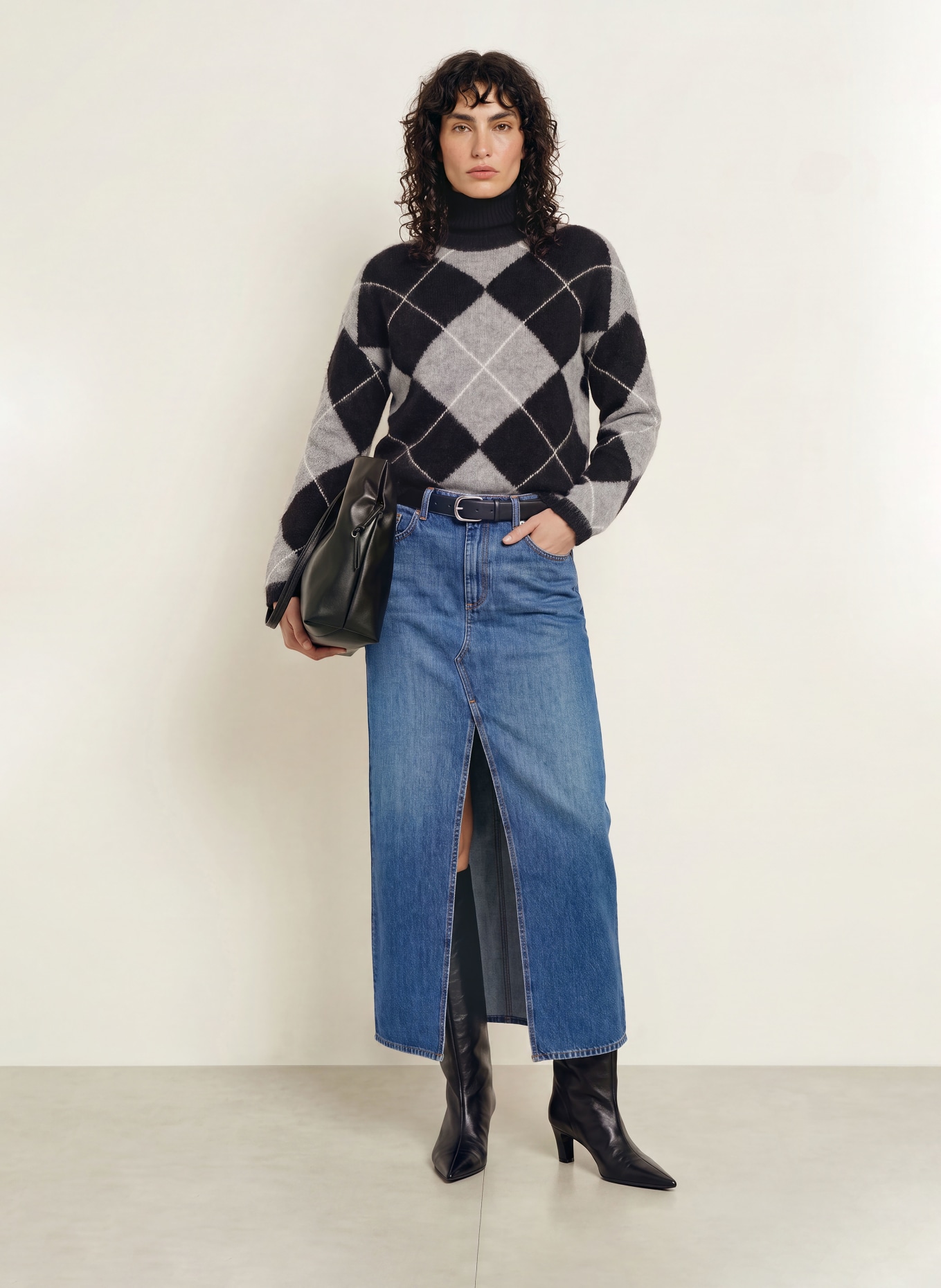 SAINTE MER Sweaters with merino wool: DARK BLUE / GRAY / WHITE