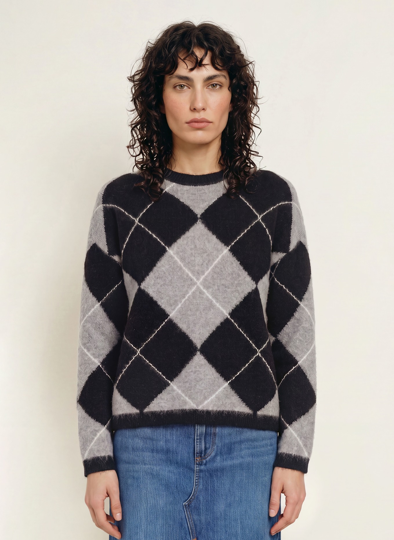 SAINTE MER Sweaters with merino wool: DARK BLUE / GRAY / WHITE