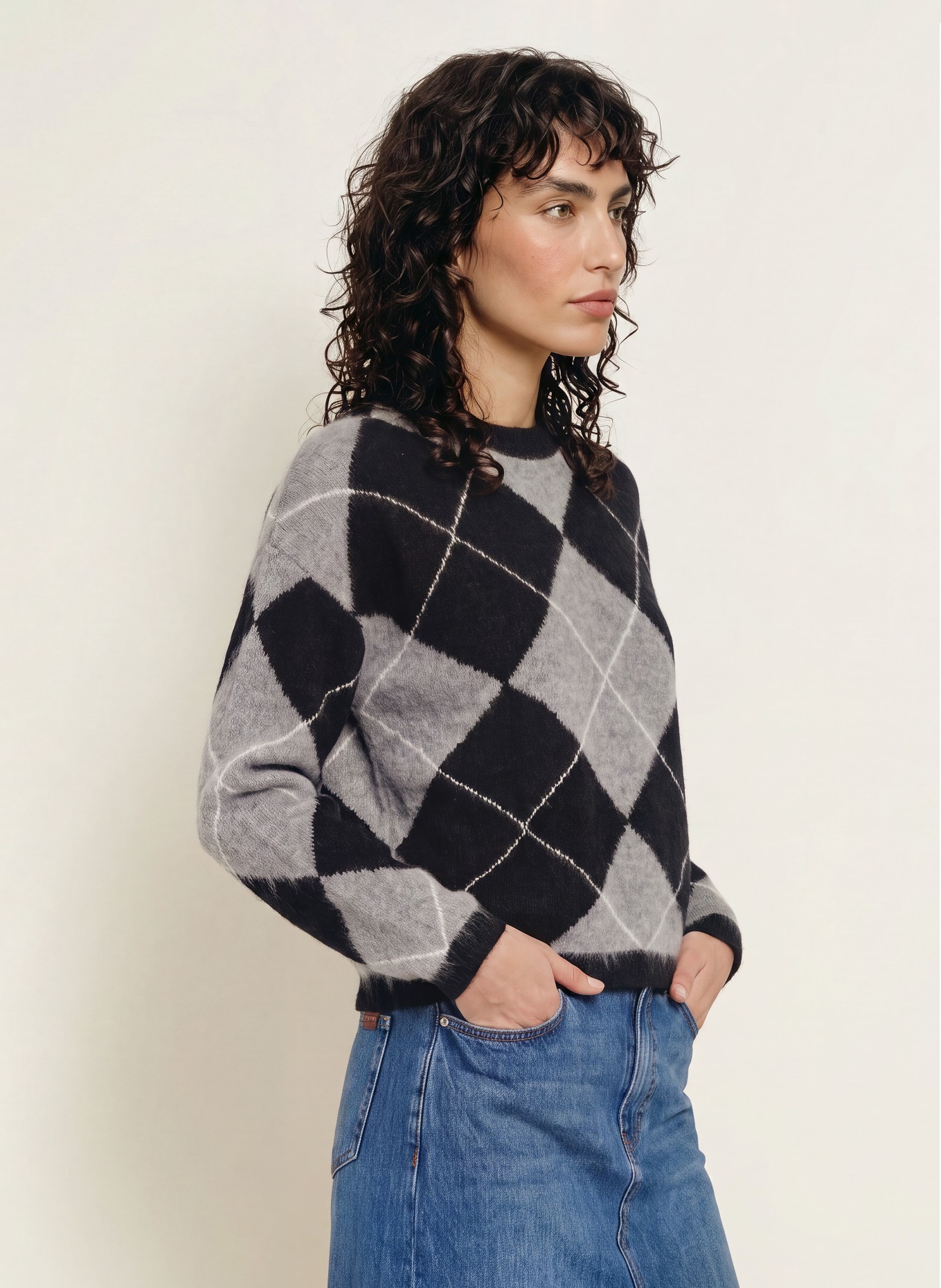 SAINTE MER Sweaters with merino wool: DARK BLUE / GRAY / WHITE