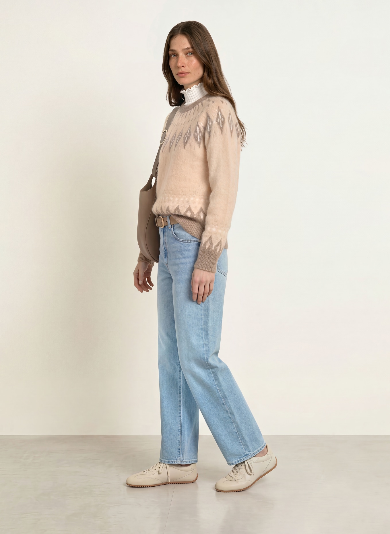 SAINTE MER Sweaters with merino wool: BEIGE / TAUPE / WHITE