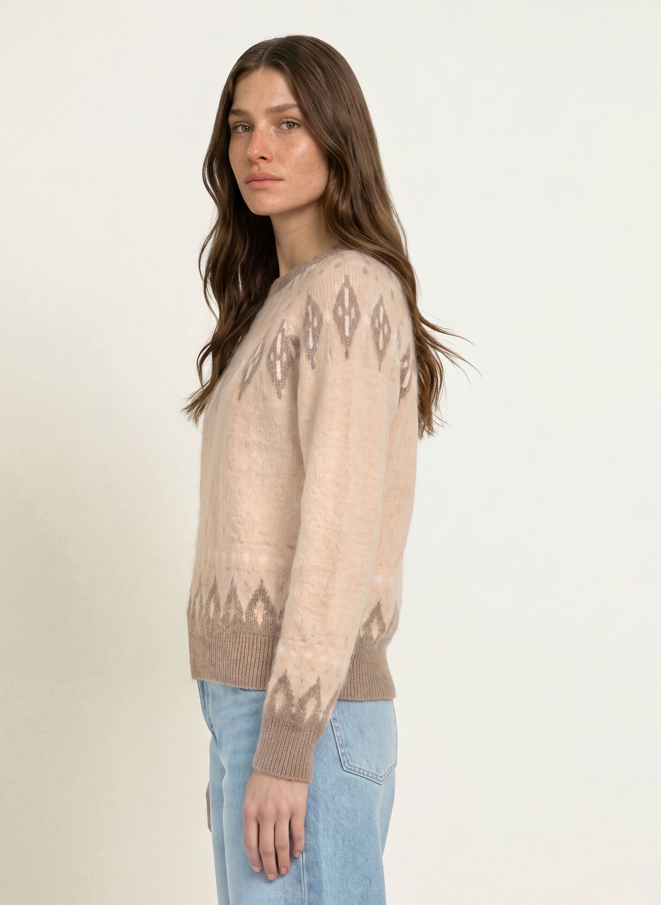 SAINTE MER Sweaters with merino wool: BEIGE / TAUPE / WHITE