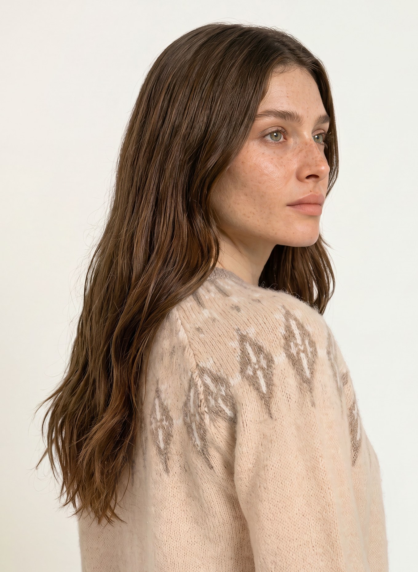 SAINTE MER Sweaters with merino wool: BEIGE / TAUPE / WHITE