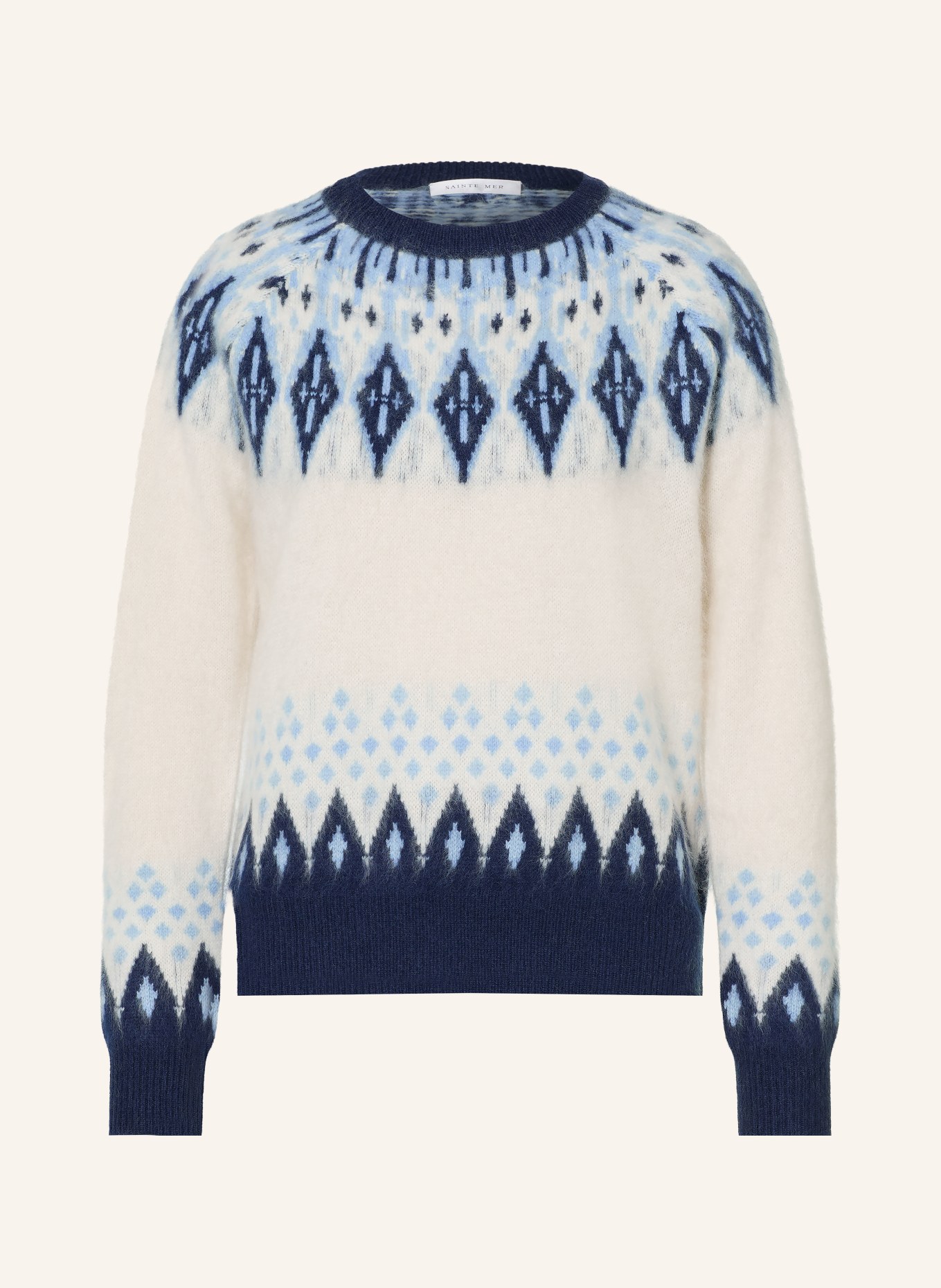 SAINTE MER Sweaters with merino wool: CREAM / LIGHT BLUE / BLUE