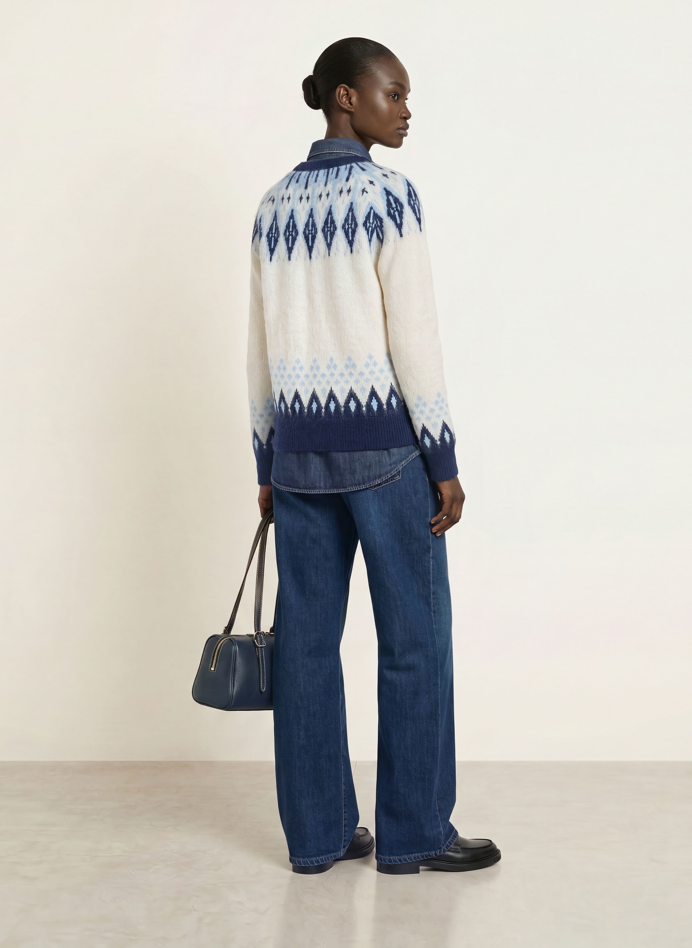 SAINTE MER Sweaters with merino wool: CREAM / LIGHT BLUE / BLUE
