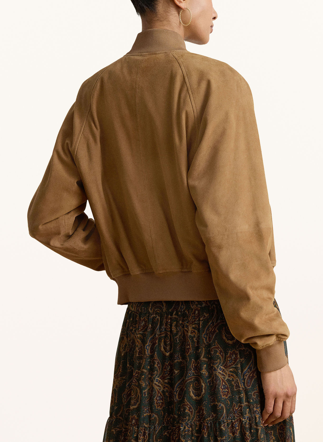 LAUREN RALPH LAUREN Blouson aspect cuir: CHAMEAU