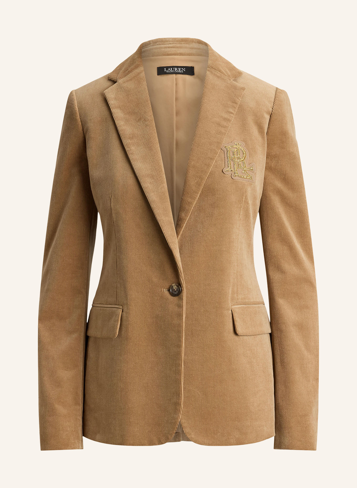 LAUREN RALPH LAUREN Kordový blejzr: VELBLOUDÍ
