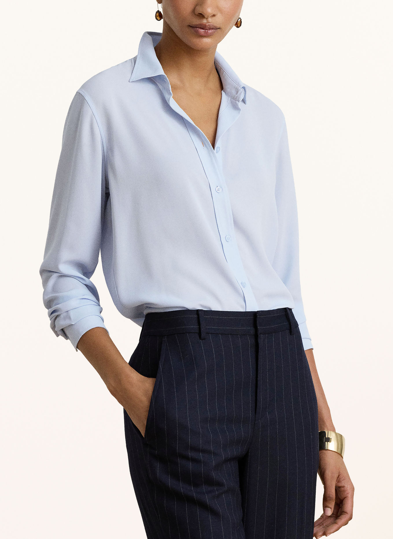 LAUREN RALPH LAUREN Hemdbluse: HELLBLAU