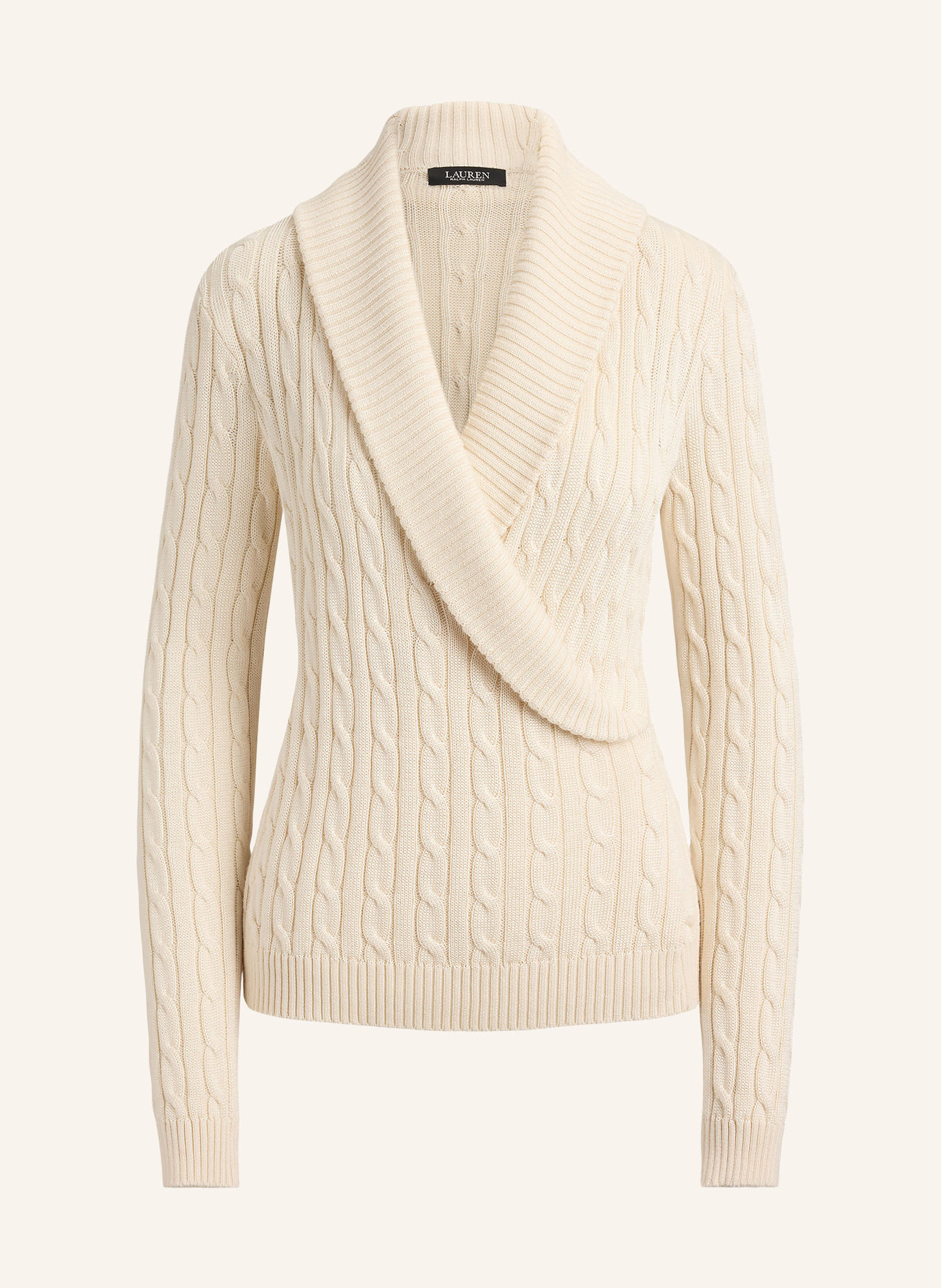 LAUREN RALPH LAUREN Trui met wikkel-look: CRÈME