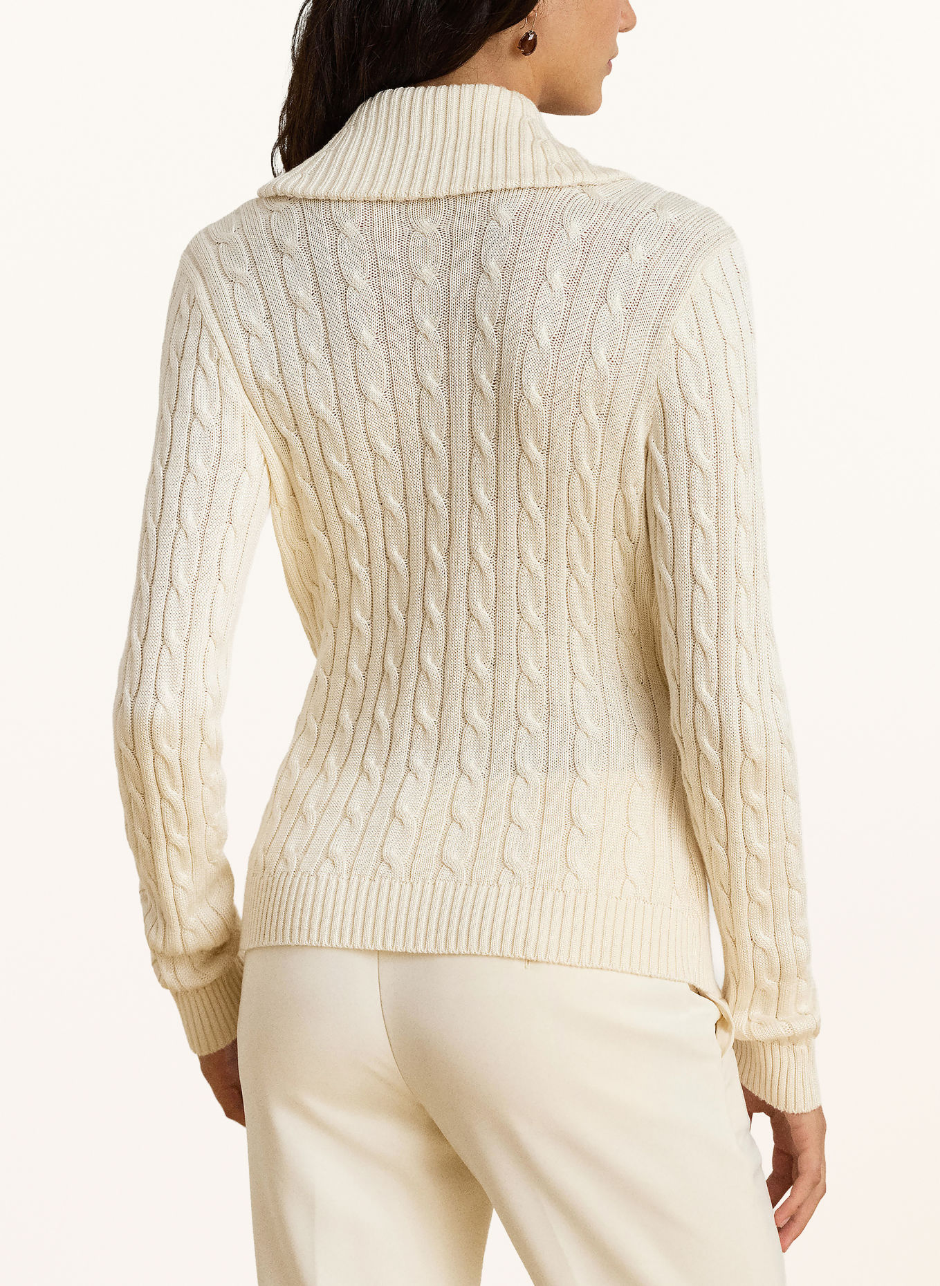 LAUREN RALPH LAUREN Trui met wikkel-look: CRÈME