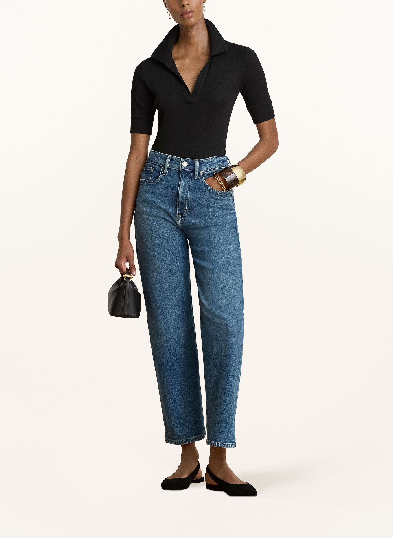 LAUREN RALPH LAUREN Straight Jeans: 001 ATLANTIC BLUE WASH