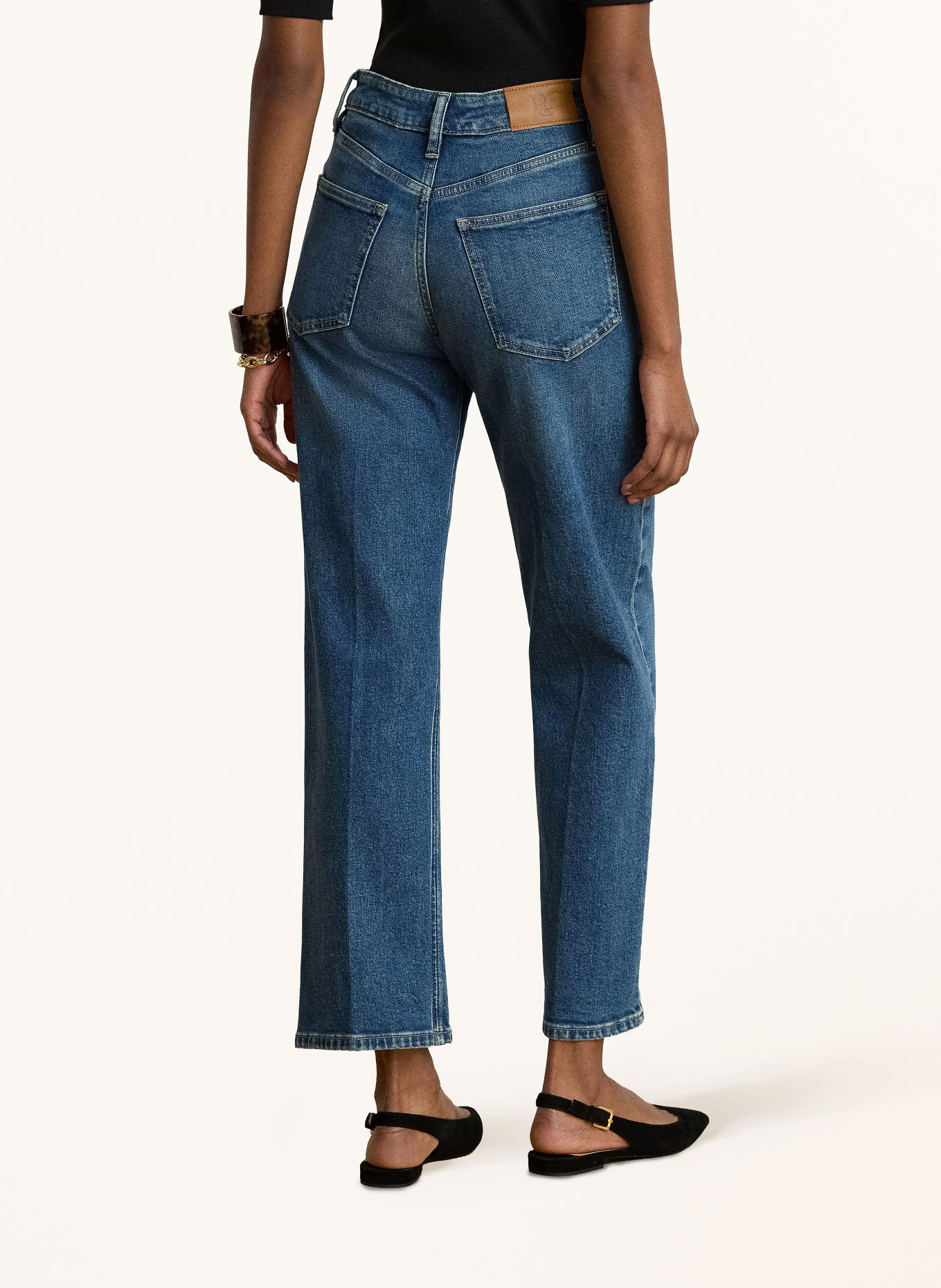 LAUREN RALPH LAUREN Straight Jeans: 001 ATLANTIC BLUE WASH
