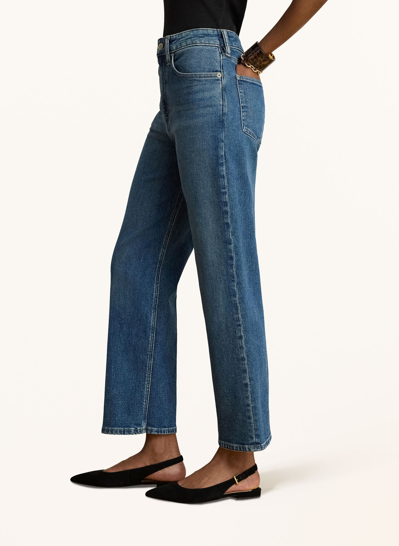 LAUREN RALPH LAUREN Straight Jeans: 001 ATLANTIC BLUE WASH