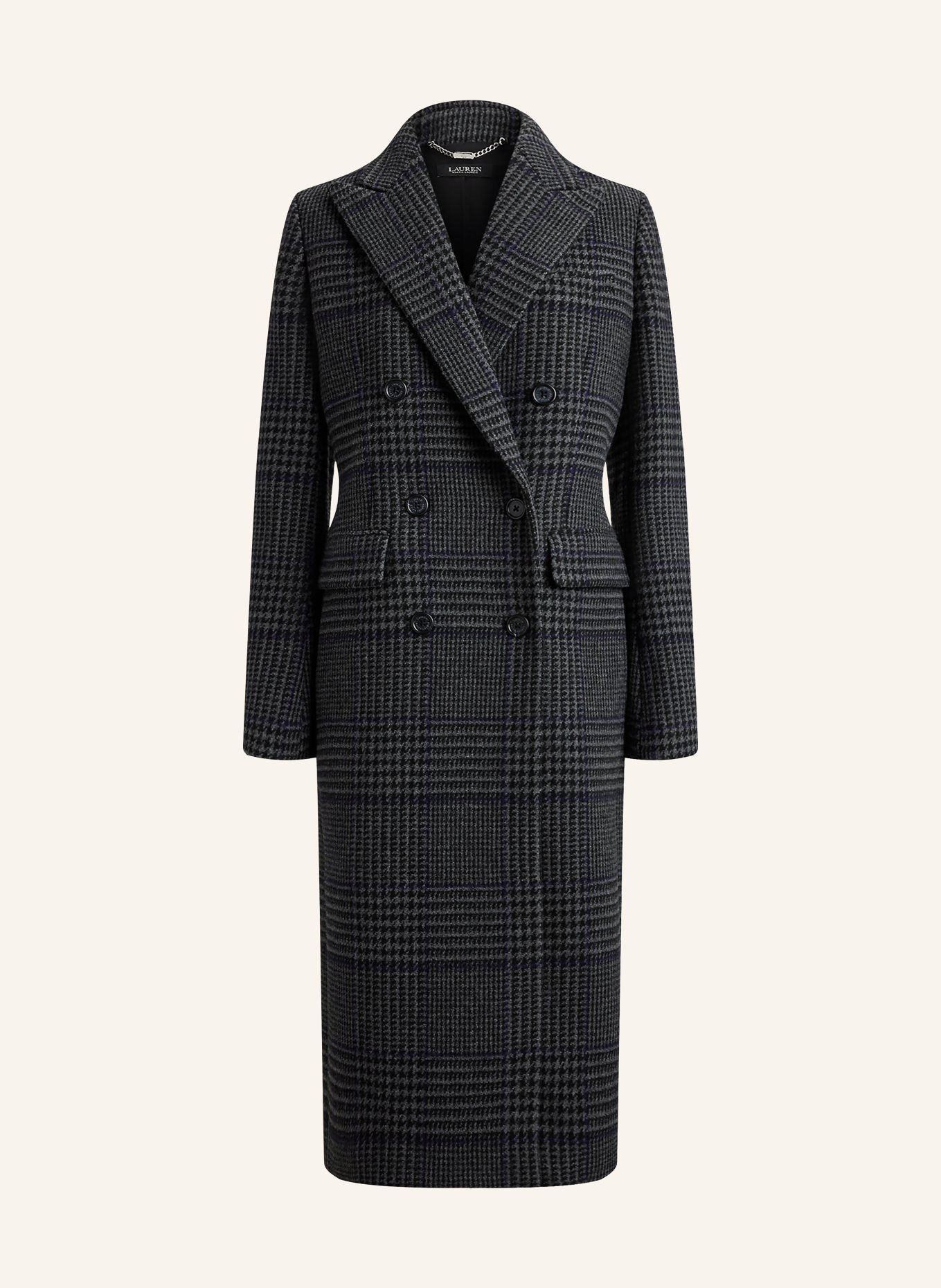 LAUREN RALPH LAUREN Manteau: GRIS FONCÉ / BLEU FONCÉ / NOIR