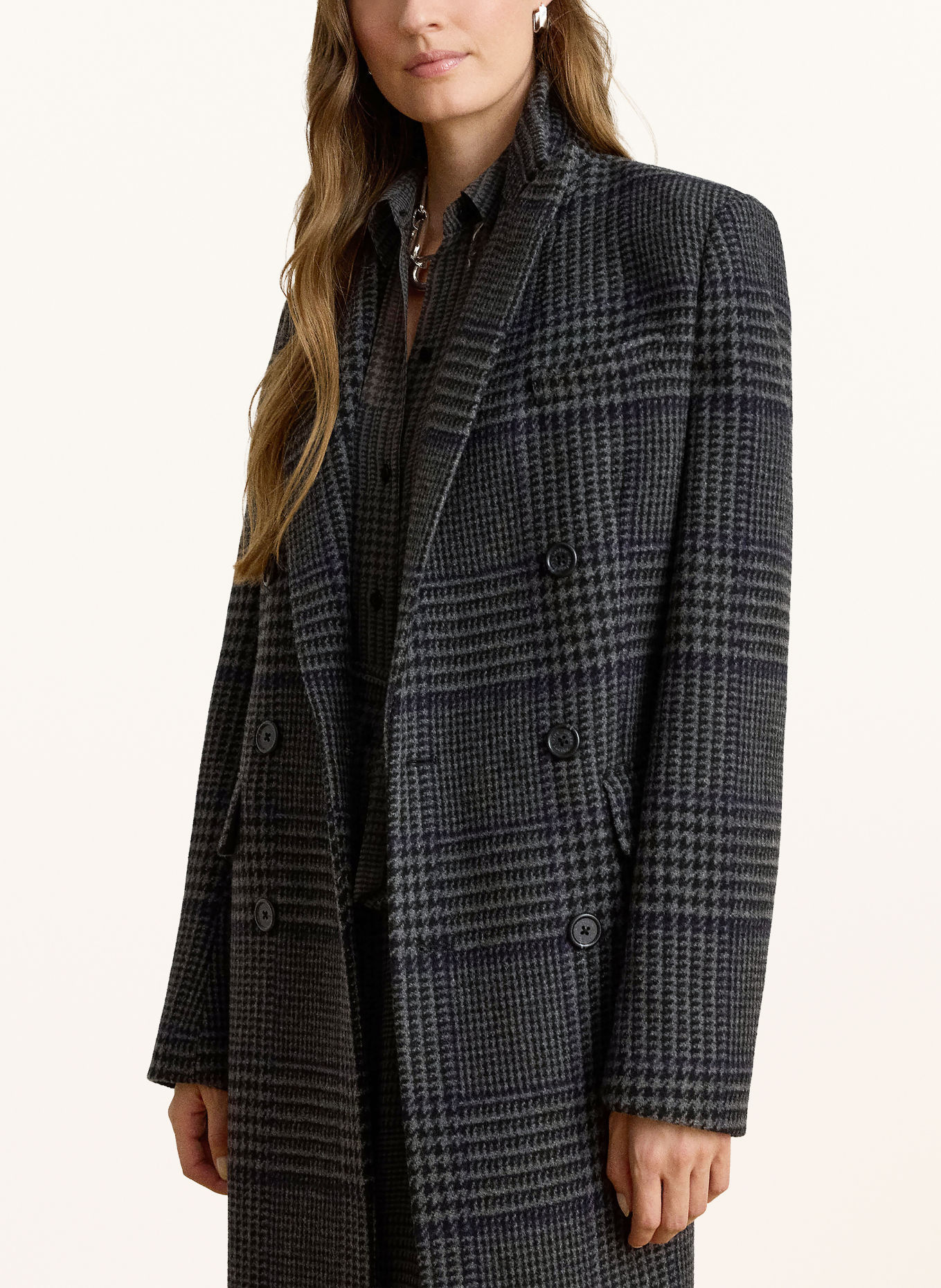 LAUREN RALPH LAUREN Manteau: GRIS FONCÉ / BLEU FONCÉ / NOIR