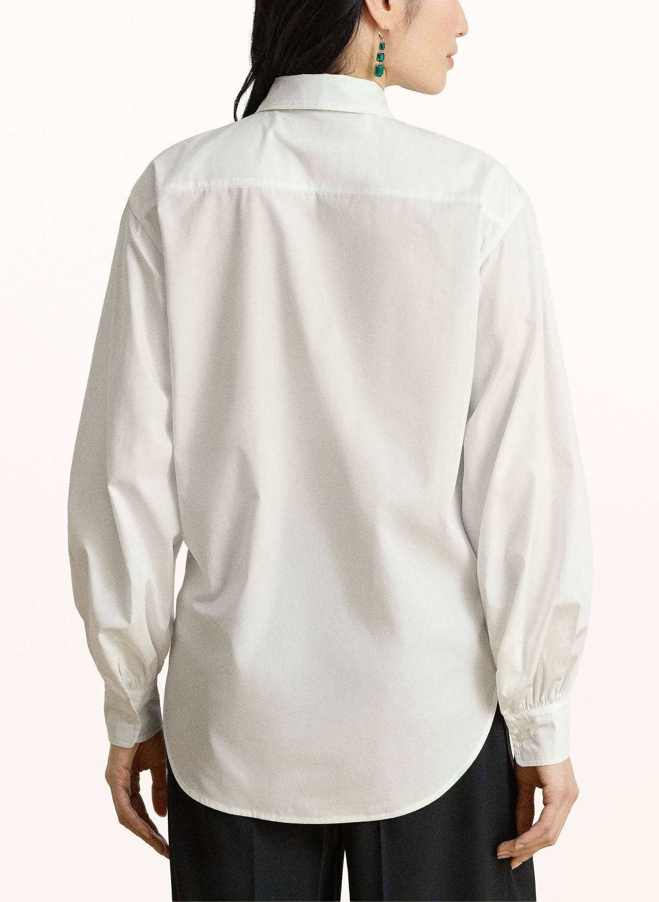 LAUREN RALPH LAUREN Overhemdblouse met afneembare stropdas: WIT / ZWART